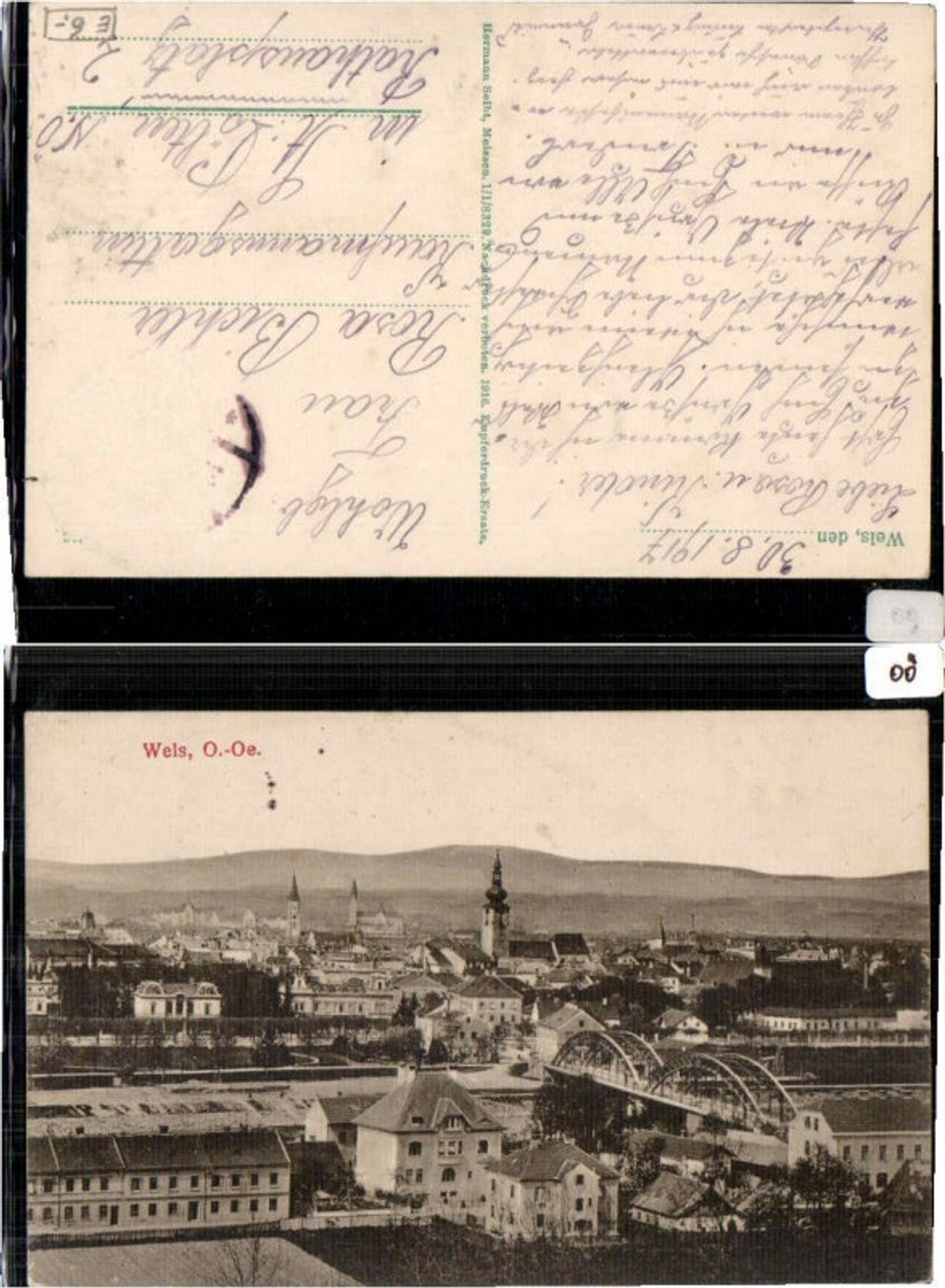 63115,Wels Partie zum Ort 1917