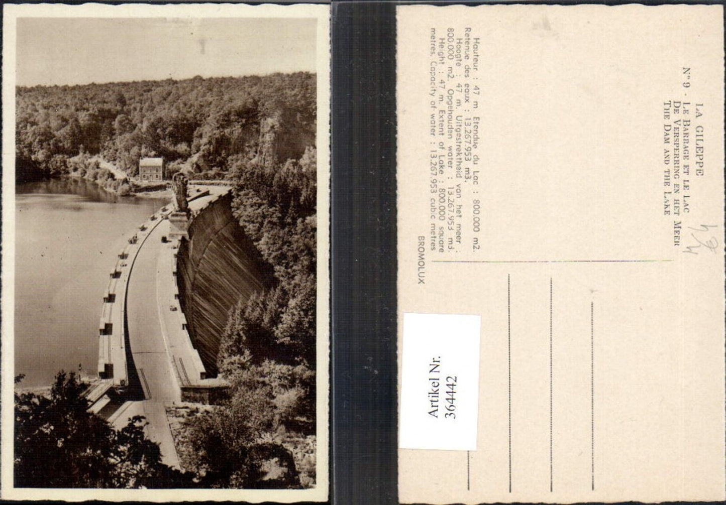 364442,Talsperre La Gileppe Le Barrage et le Lac