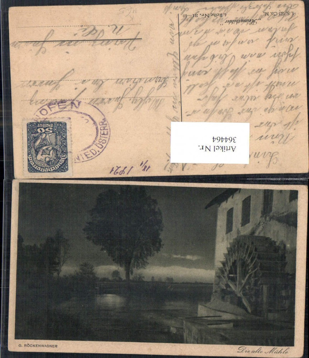 364464, Artist Ak G. Röckenwagner The old mill watermill