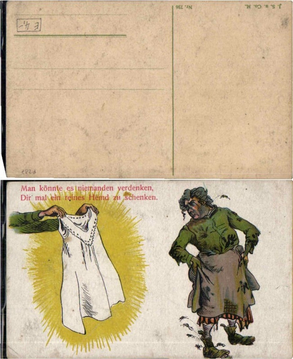 63283,Frauenfeindlich Frau dreckige Kleider zerlumpt