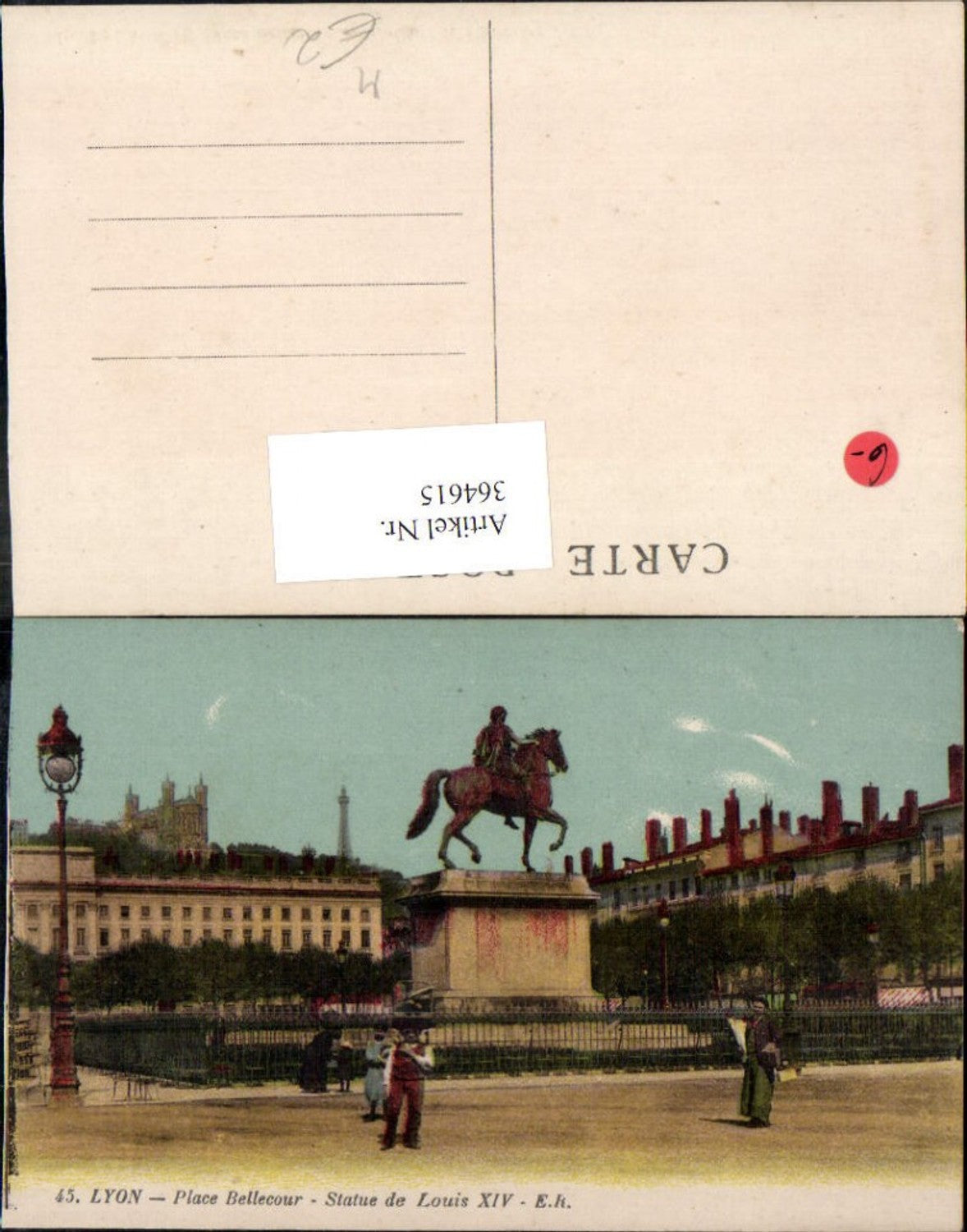 364615,Lyon Place Bellecour Statue de Louis XIV Reiterdenkmal