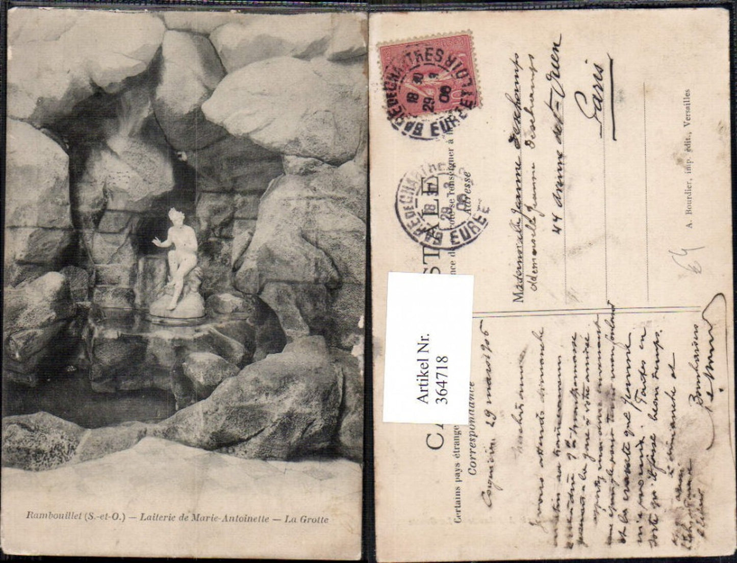 364718,Statue Rambouillet Laiterie de Marie-Antoinette La Grotte
