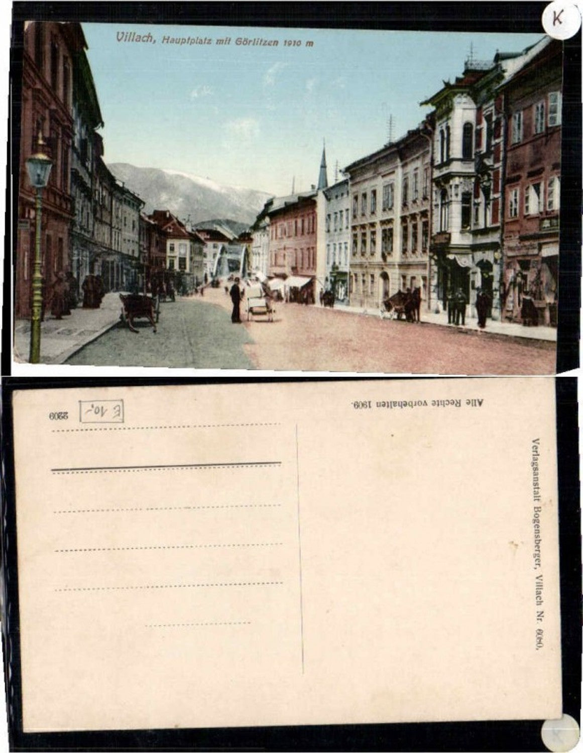 63468,Villach Hauptplatz Partie 1909