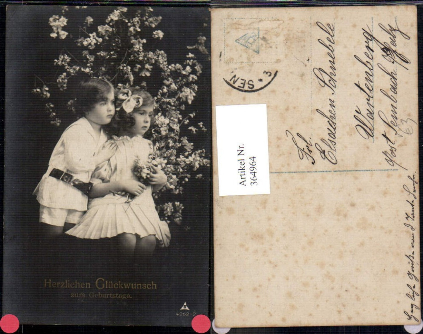 364964,Kinder Kleid Uniform Haarschleife Blütenzweige Geburtstag pub Photochemie 4262/2