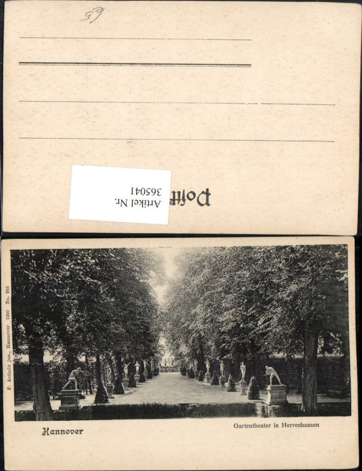 365041,Hannover Gartentheater in Herrenhausen Statuen