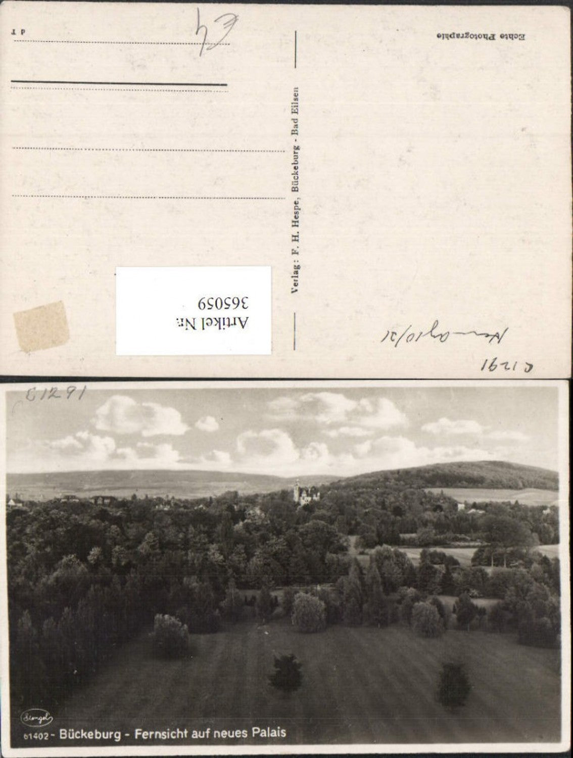 365059,Bückeburg Fernsicht auf Palais