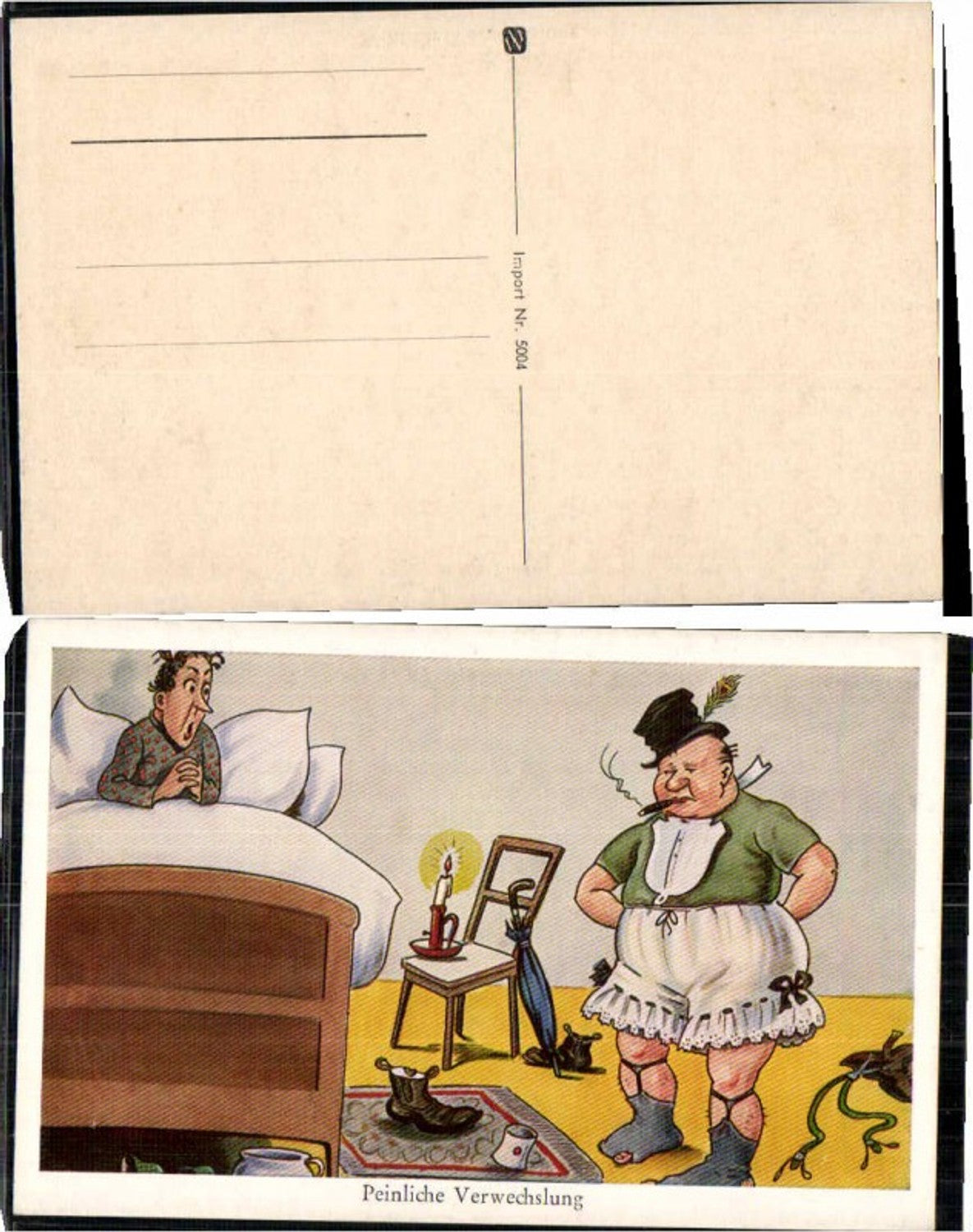 63923,Willi Scheuermann Juxkarte Verwechslung Mann Frauenkleider