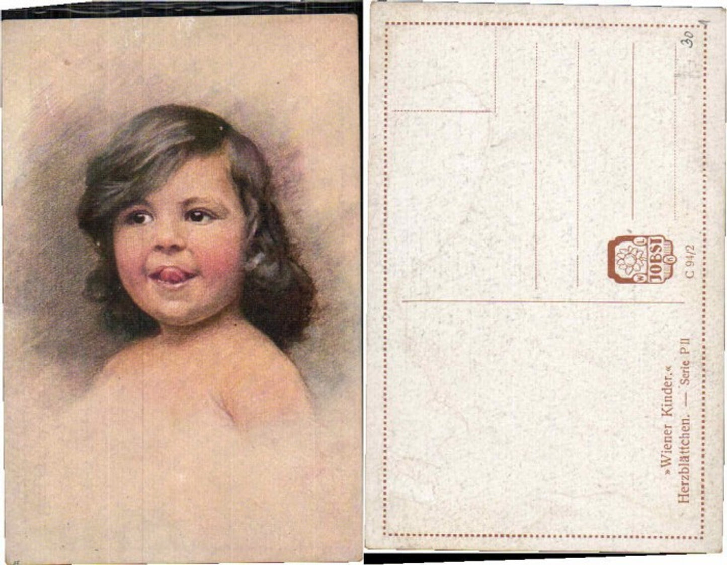 63969,Wiener Kinder Herzblättchen Süsses Mädchen Zunge