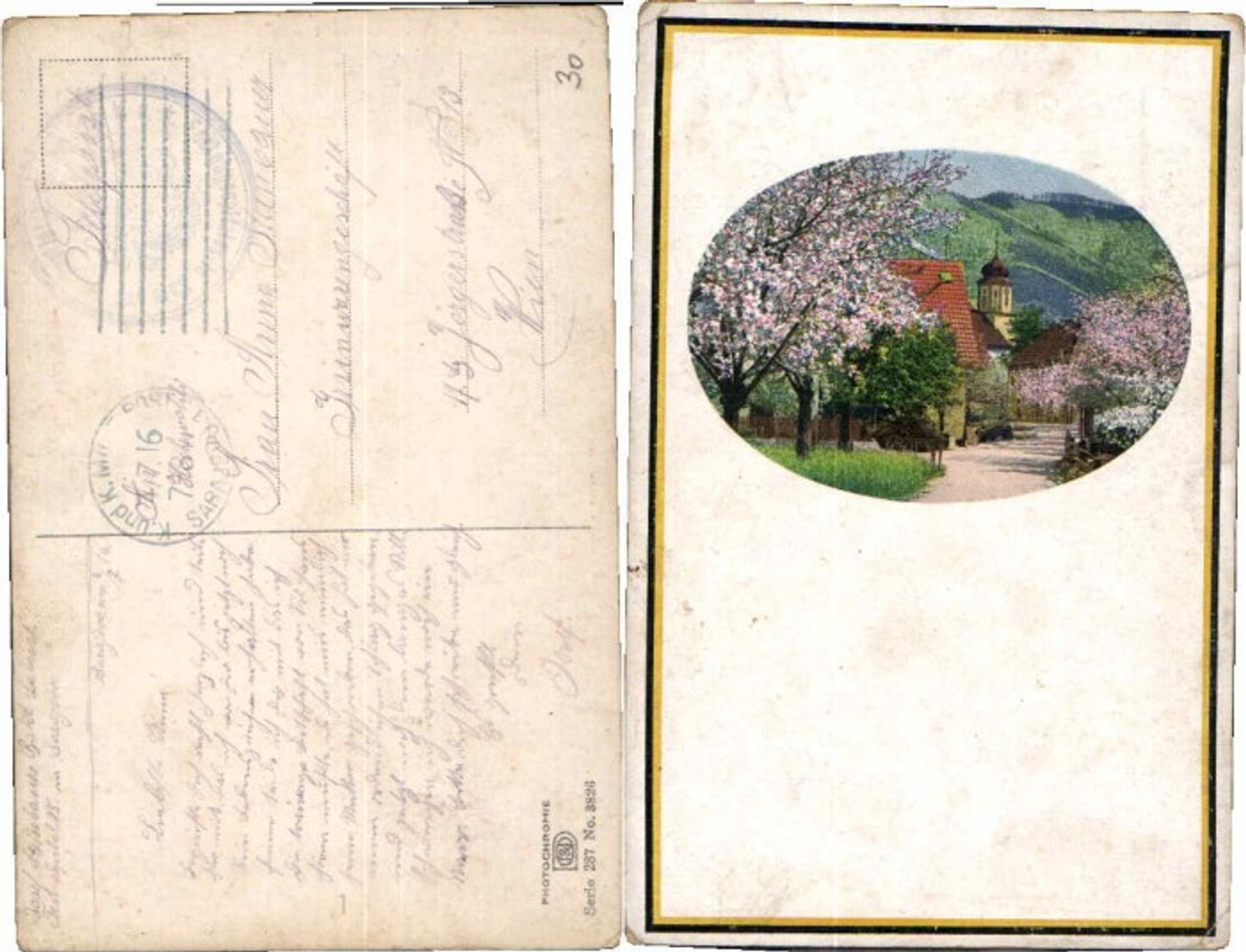 63989,Photochromie Ser 287-3826 Frühling Blüte Bäume