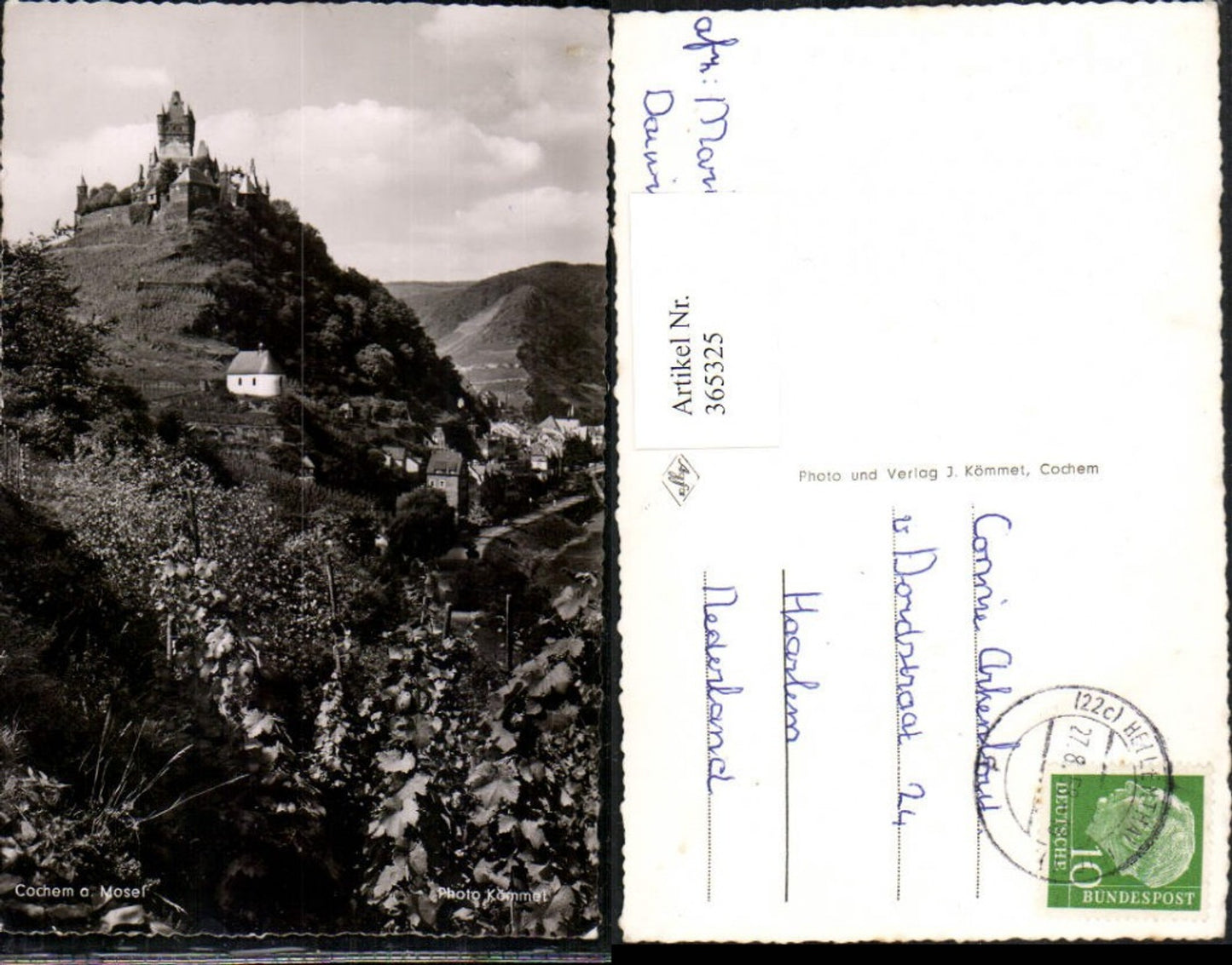 365325,Cochem an d. Mosel Teilansicht m. Burg