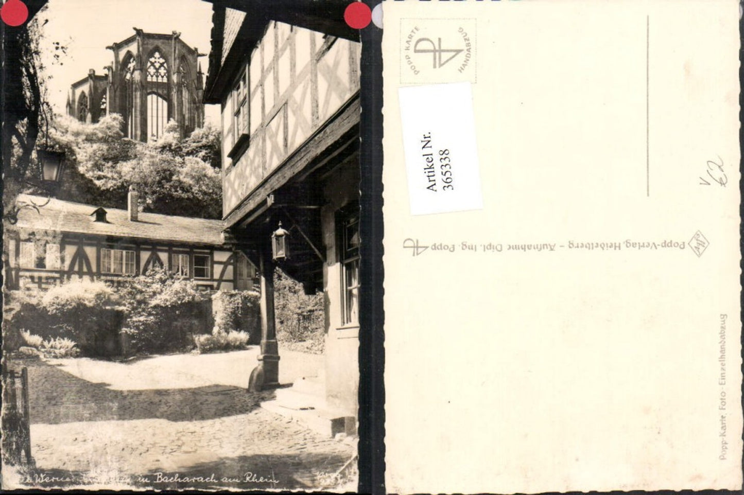 365338,Bacharach am Rhein Wernerkapelle pub Popp Heidelberg