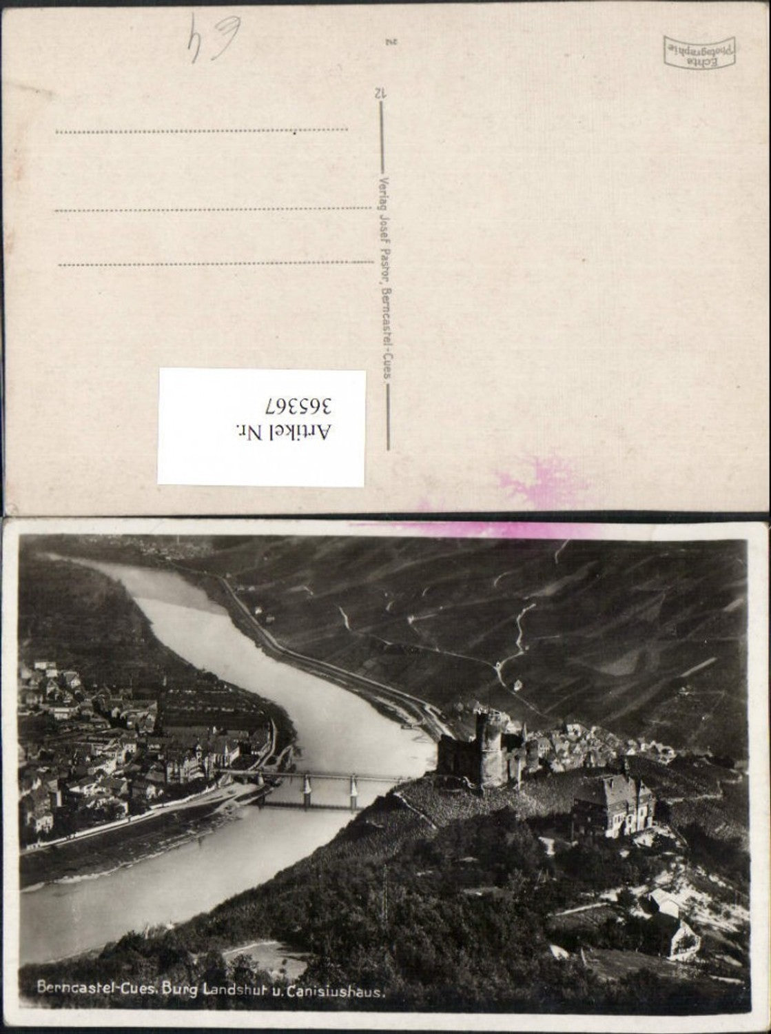 365367,Bernkastel-Kues Totale m. Burg Landshut u. Canisiushaus