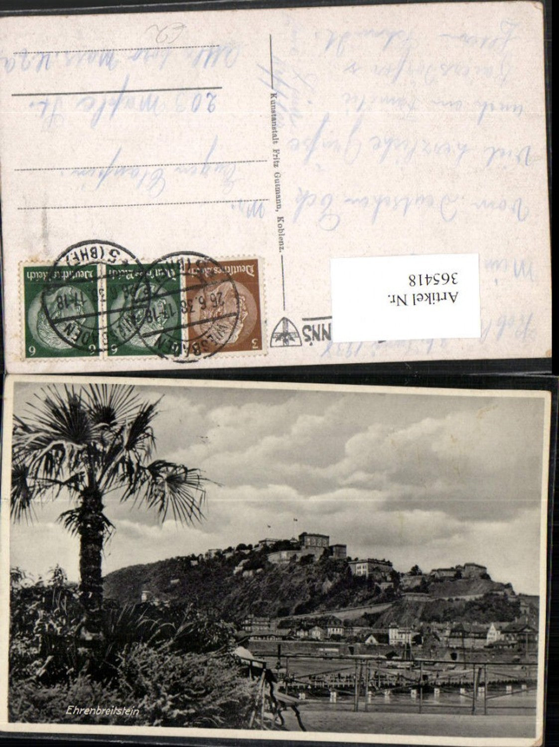 365418,Koblenz Festung Ehrenbreitstein Palme