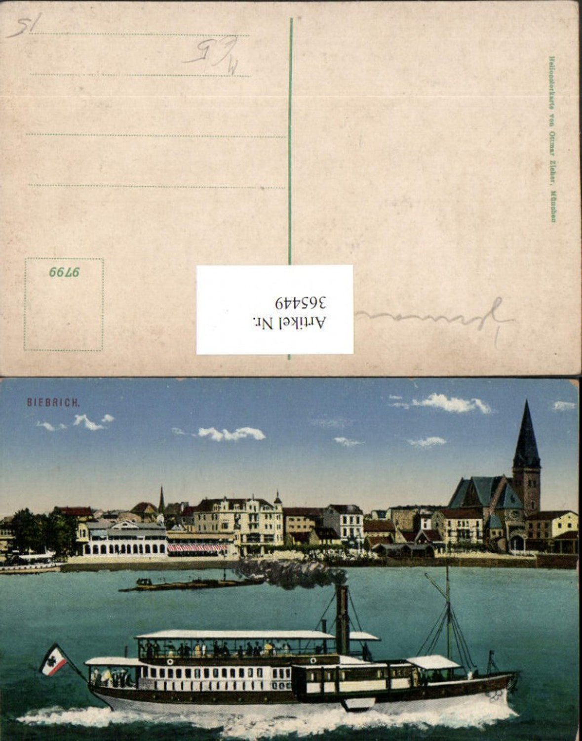 365449,Biebrich Teilansicht Kirche Dampfer pub Ottmar Zieher 9799