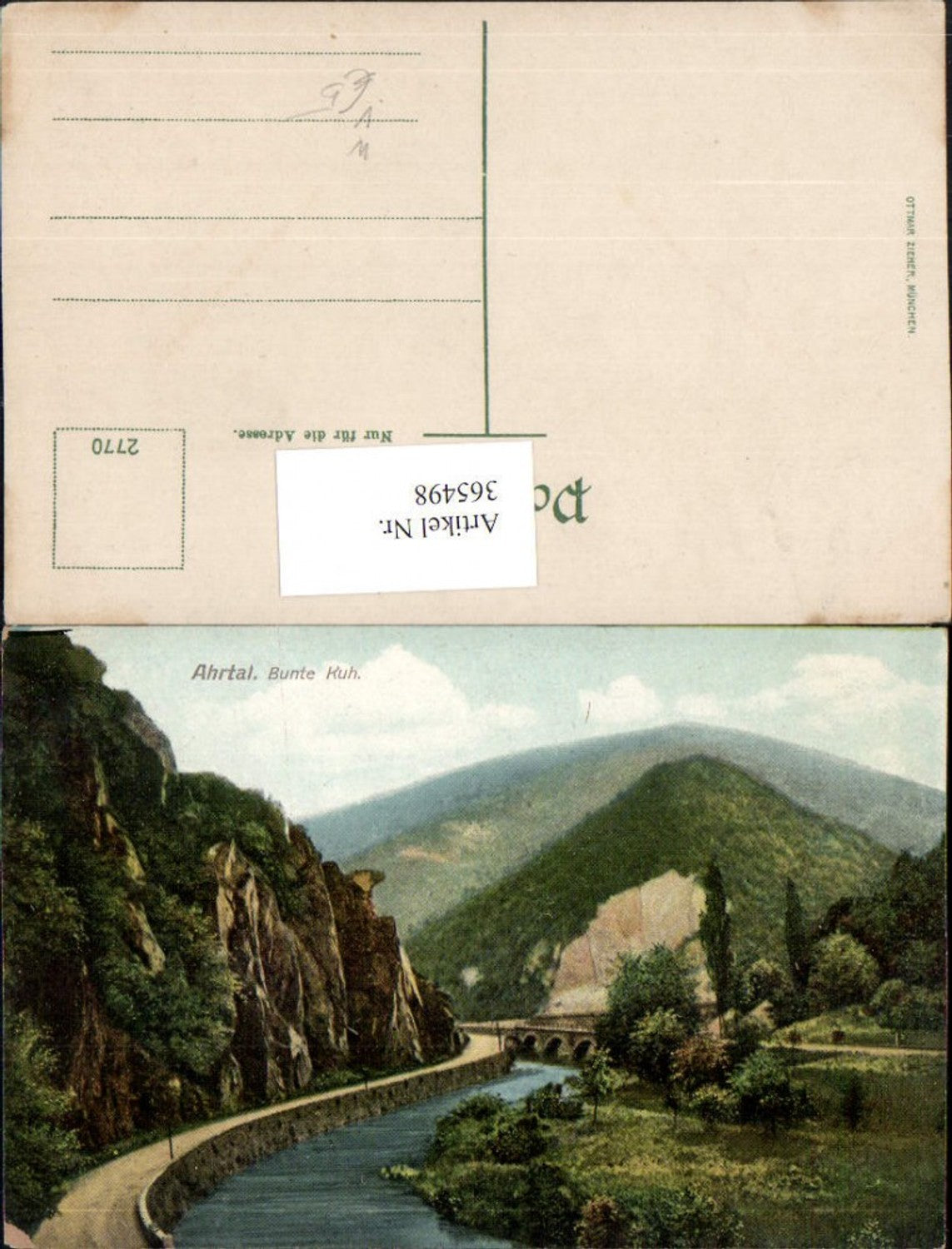 365498,Ahrtal Bunte Kuh Felswand Fluss pub Ottmar Zieher 2770