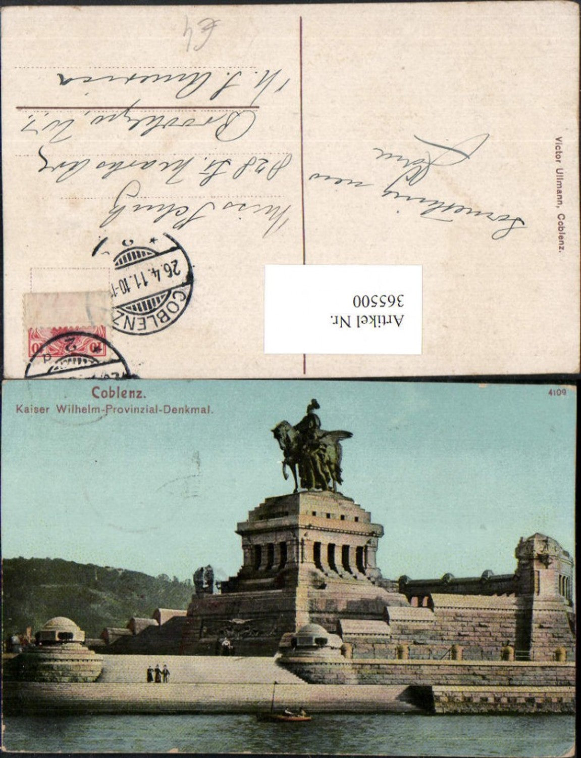 365500,Coblenz Koblenz Kaiser Wilhelm Provinzial-Denkmal