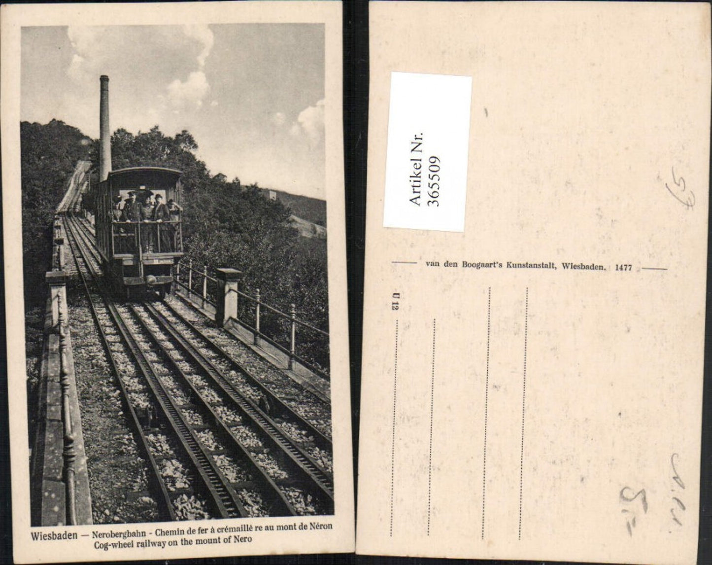 365509,Wiesbaden Nerobergbahn Zahnradbahn