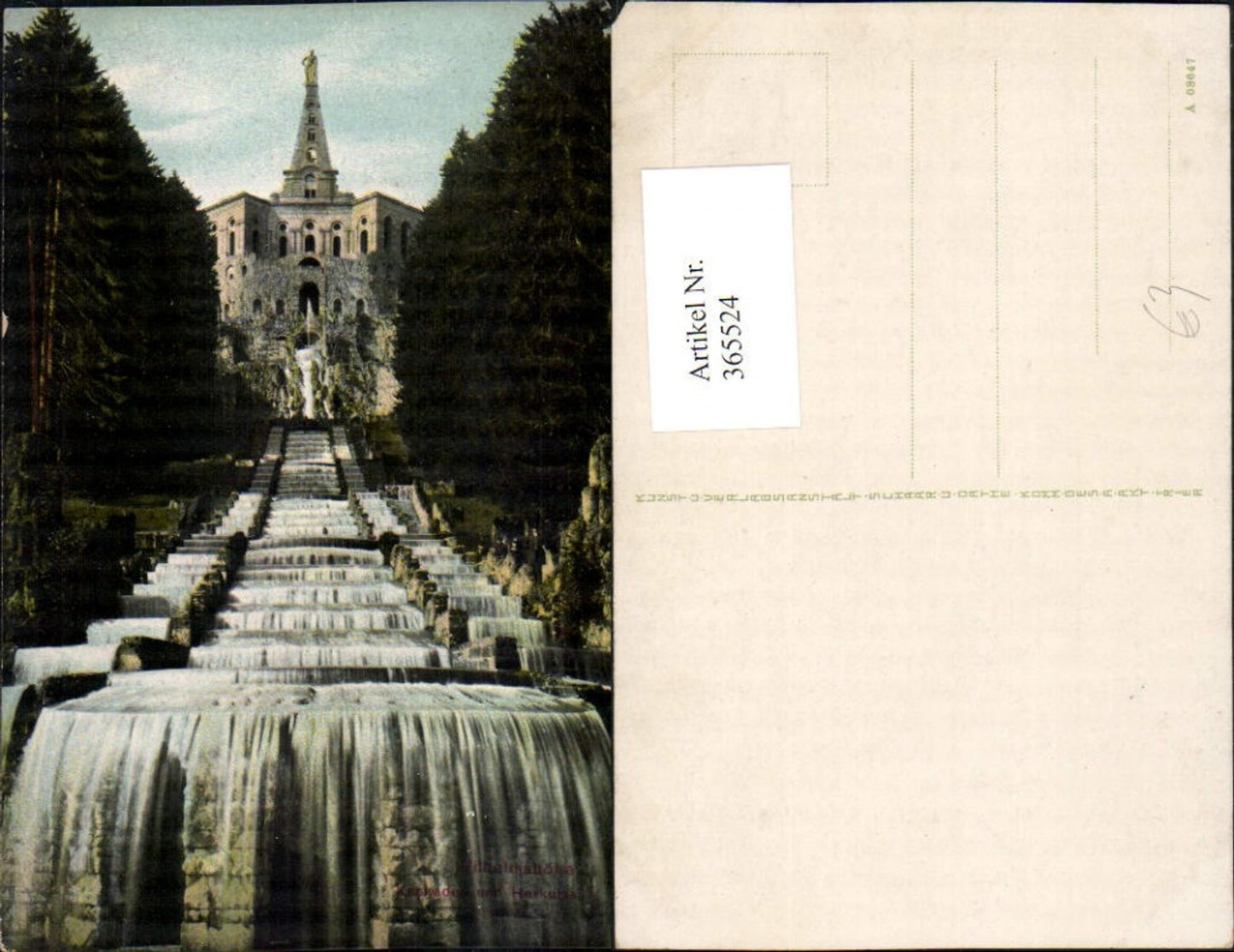 365524,Kassel Wilhelmshöhe Kaskade und Herkules Wasserfall