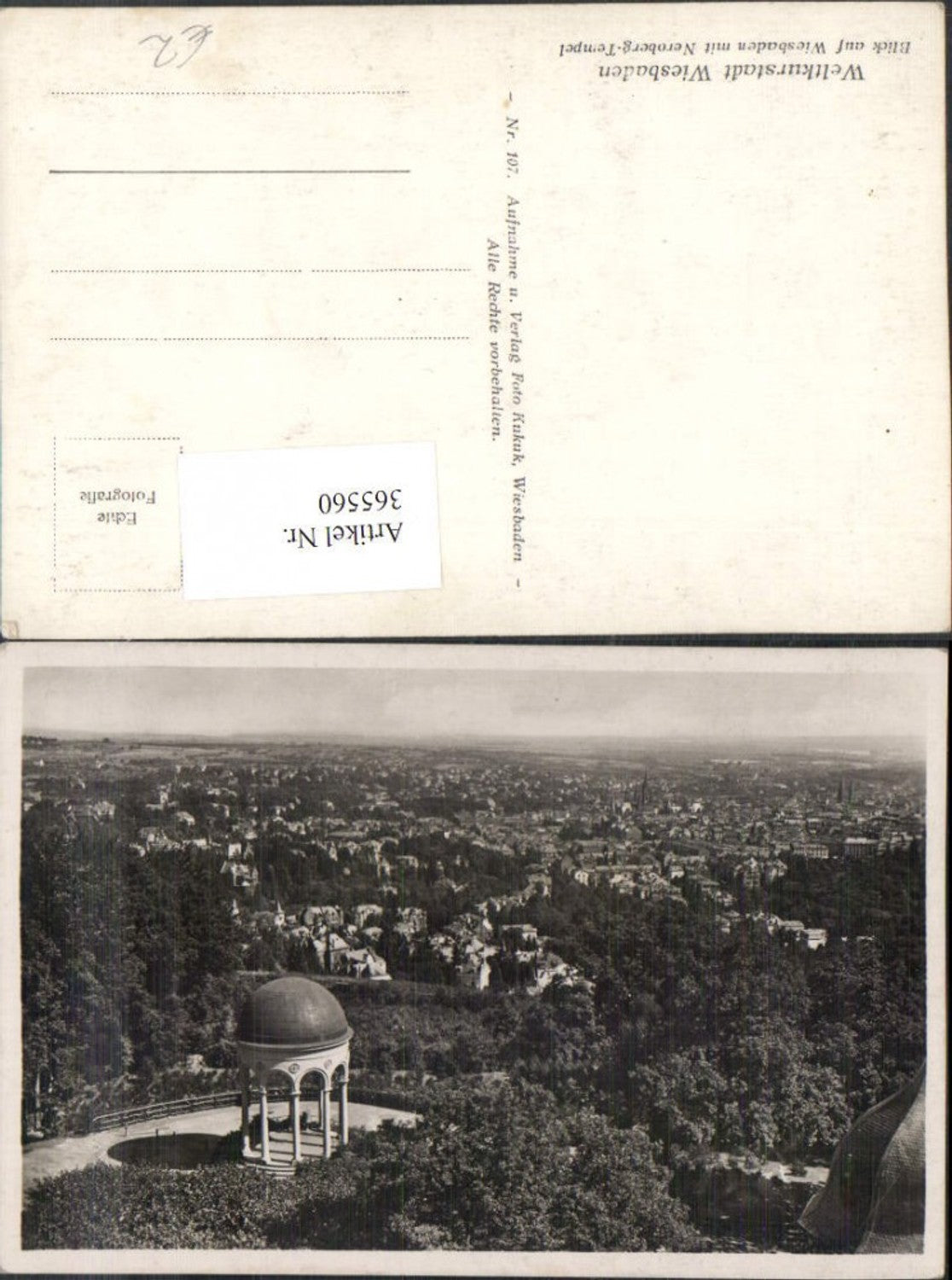 365560,Wiesbaden Totale vom Neroberg Tempel