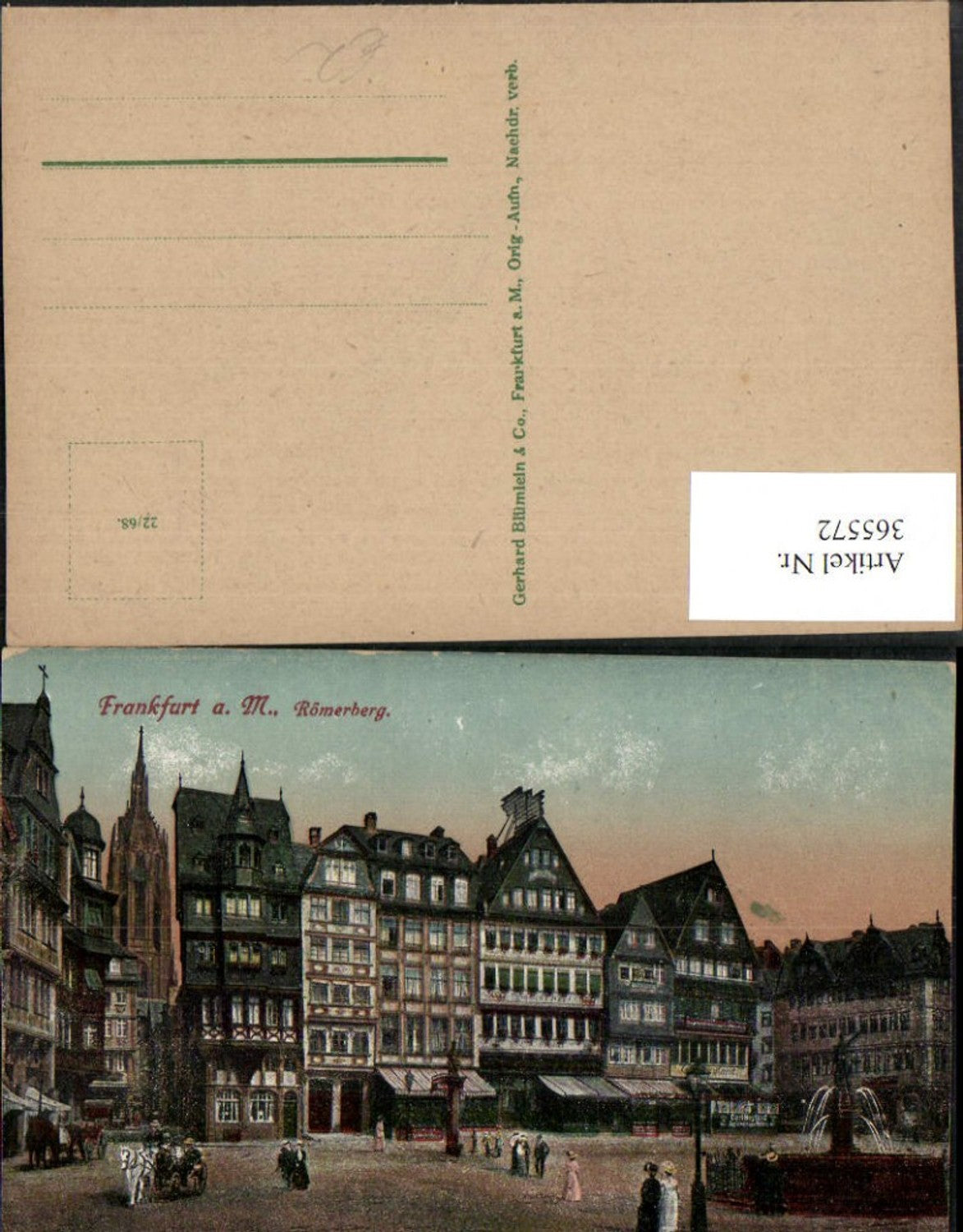 365572,Frankfurt am Main Römerberg Geschäfte Brunnen