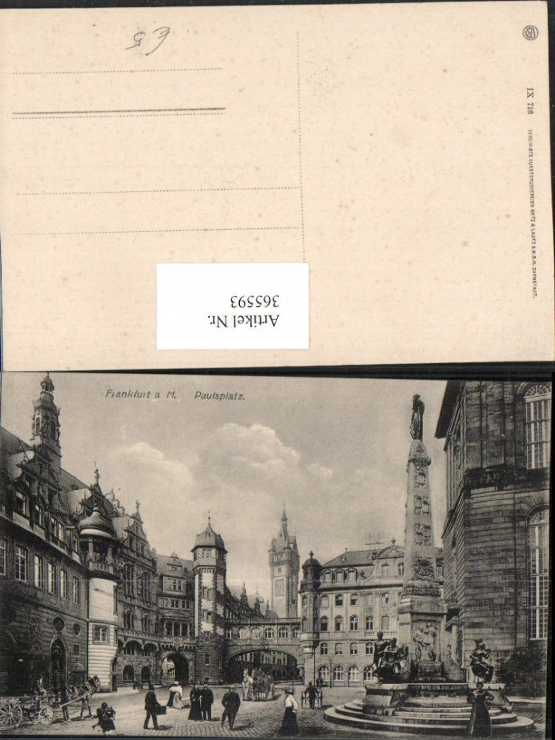 365593,Frankfurt am Main Paulsplatz Obelisk Straßenansicht Rathaus