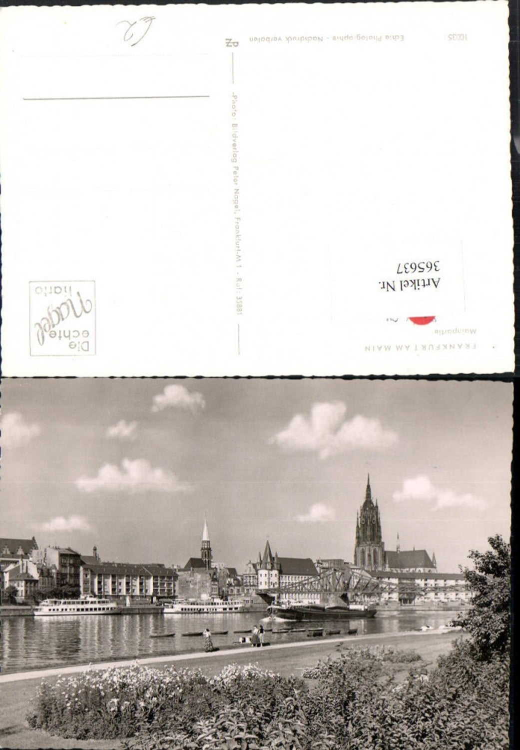 365637,Frankfurt am Main Mainpartie Teilansicht Brücke