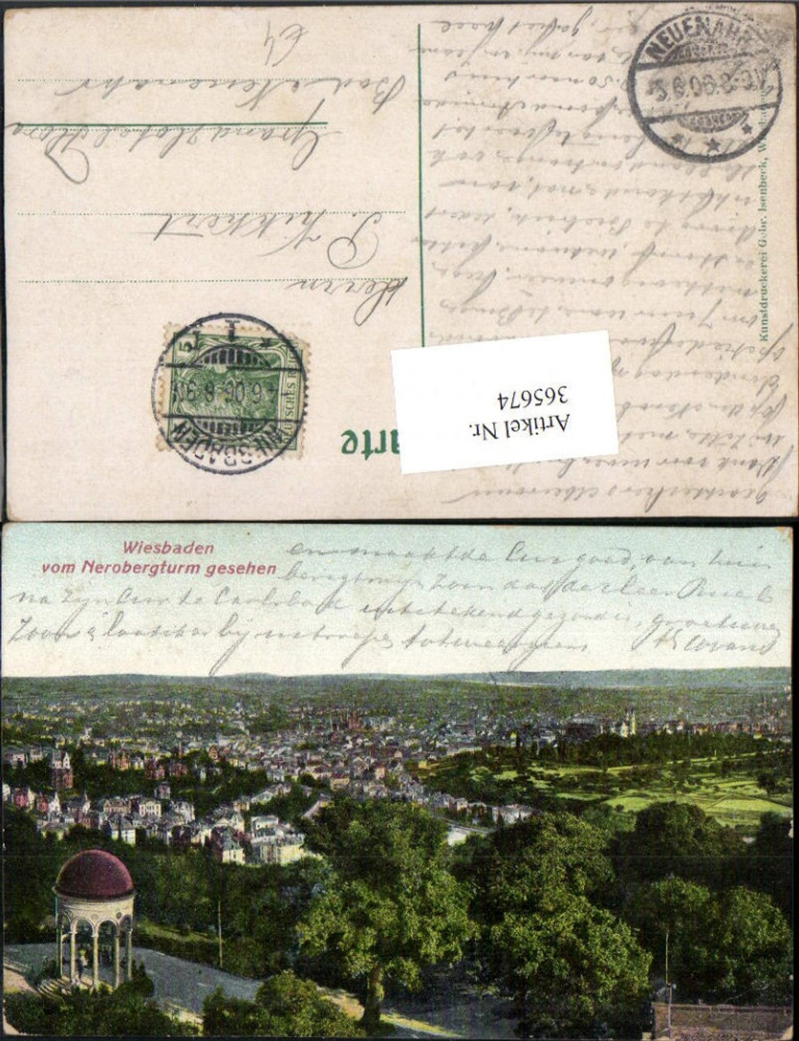 365674,Wiesbaden Totale vom Neroberg Tempel