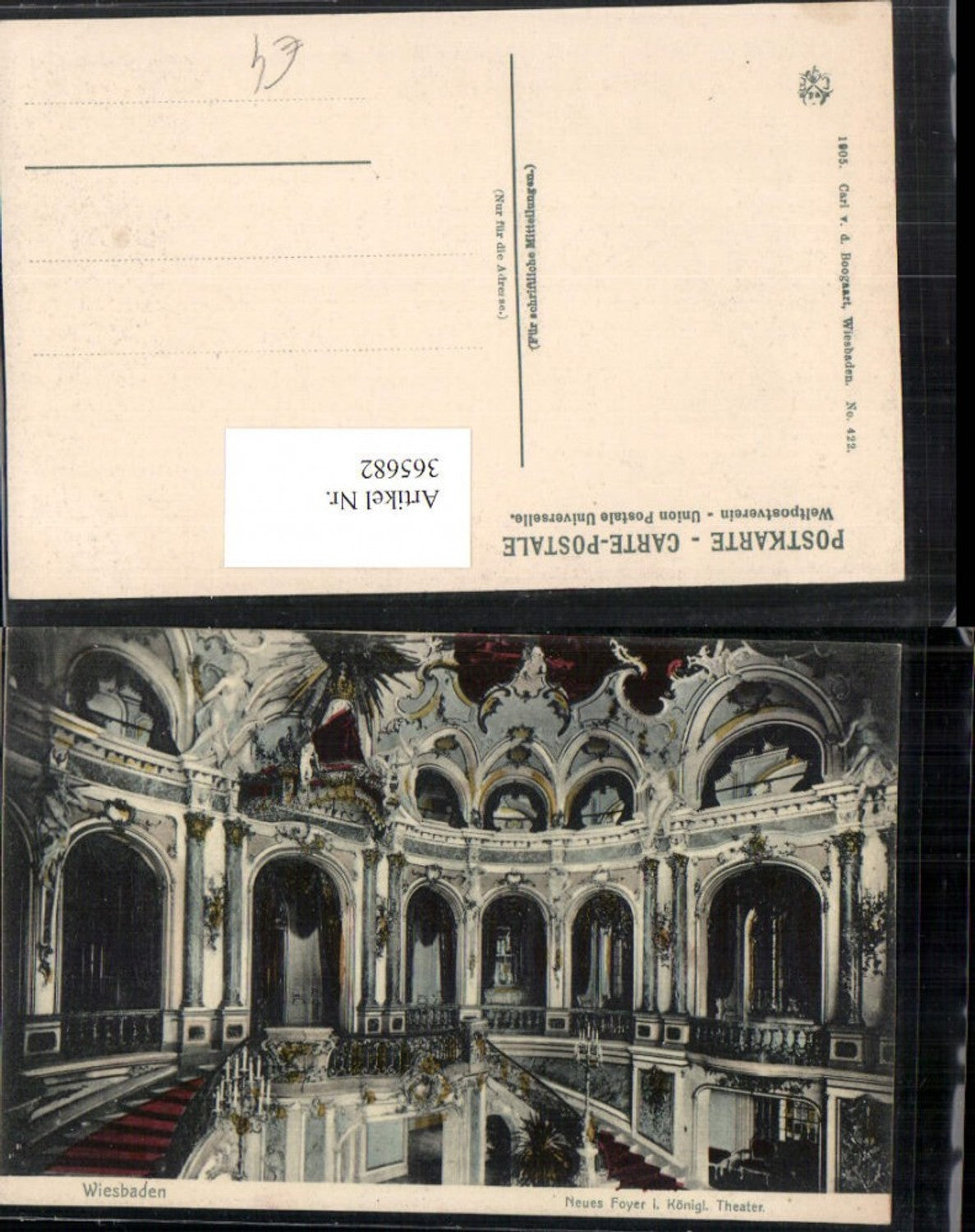 365682,Wiesbaden Foyer im Königlichen Theater