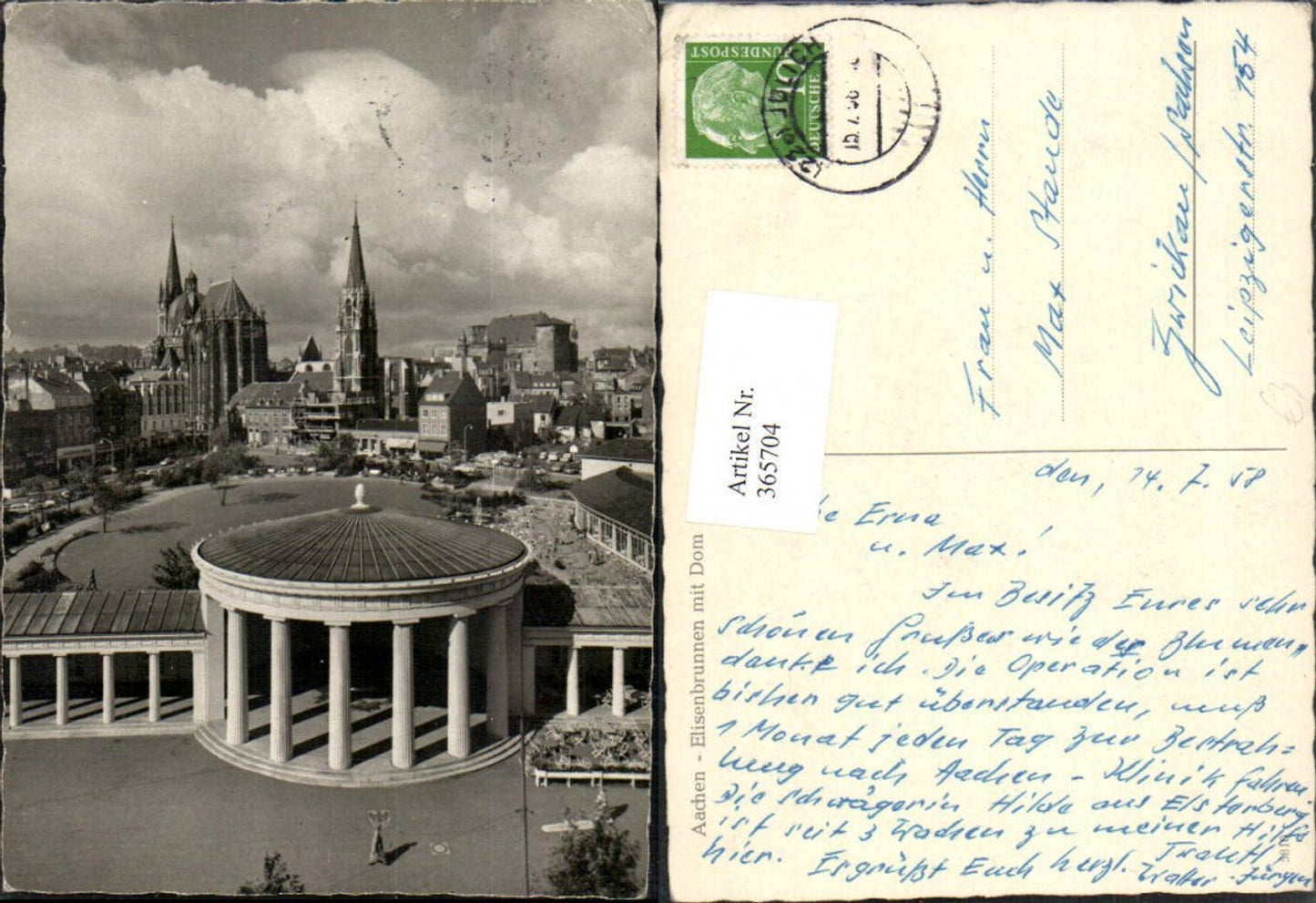 365704,Aachen Elisenbrunnen m. Dom Kirche