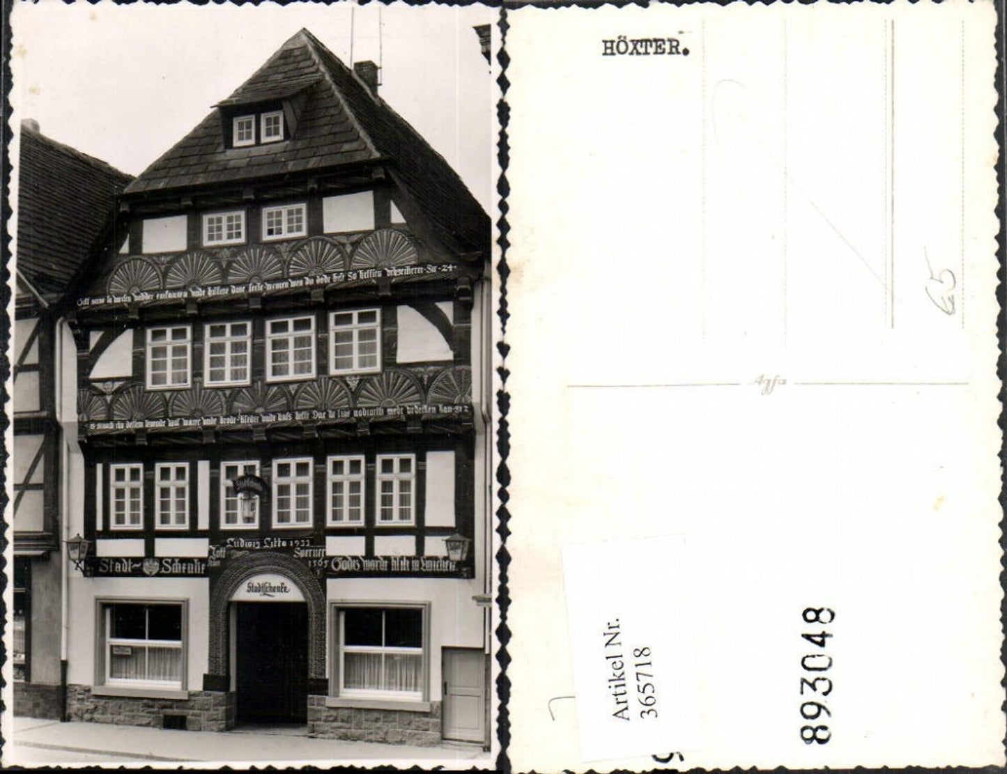 365718,Foto AK Höxter Sadtschenke Gebäude