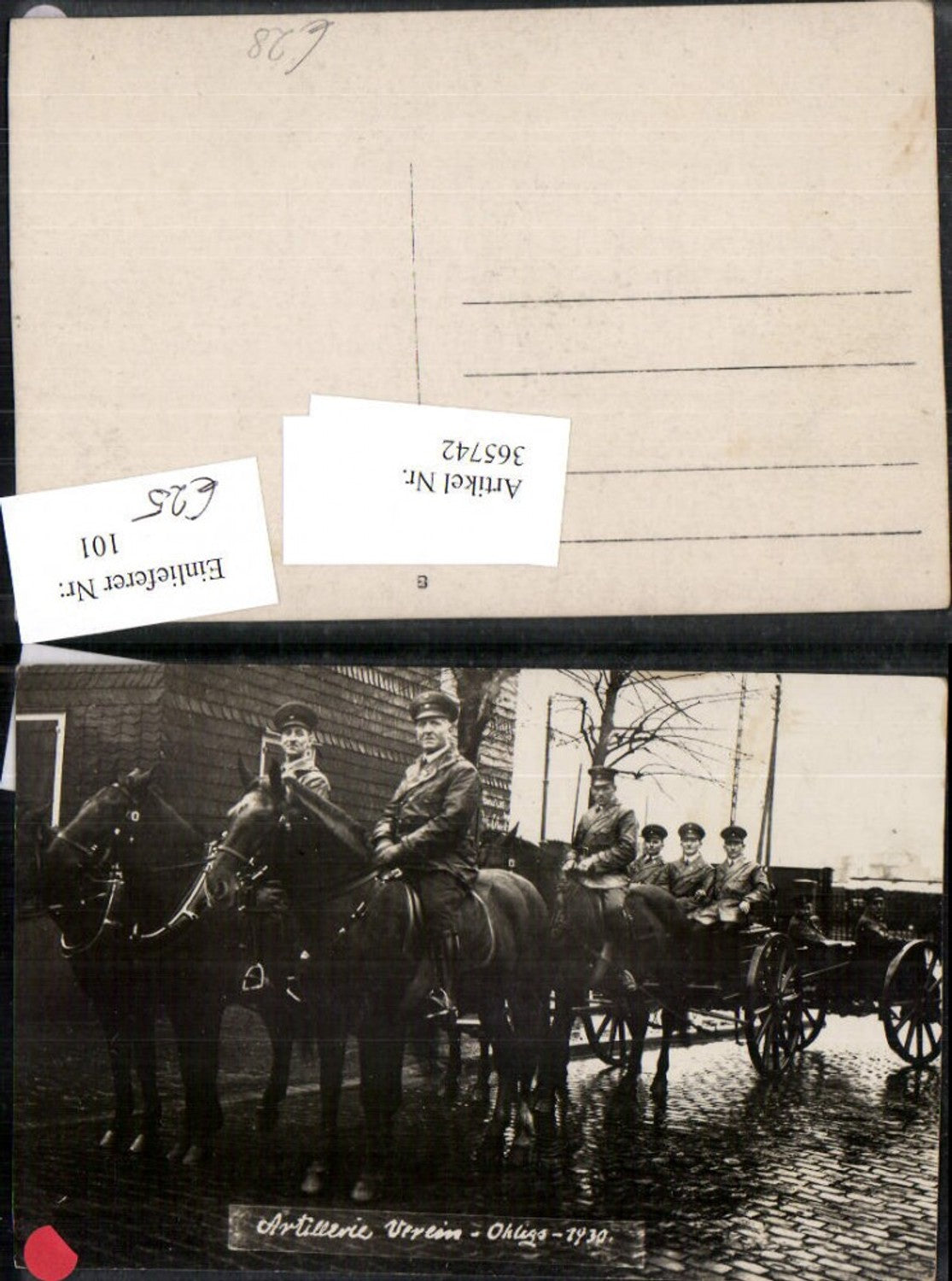 365742,Foto AK Solingen Ohligs Artillerie Verein 1930 Kutsche Pferde