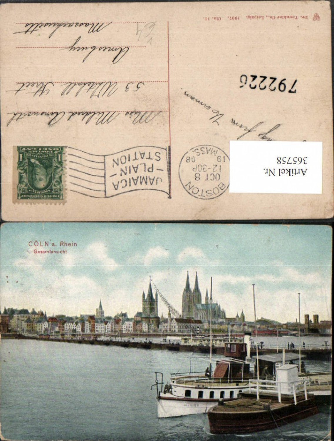 365758,Köln am Rhein Teilansicht Dampfer pub Trenkler & Co