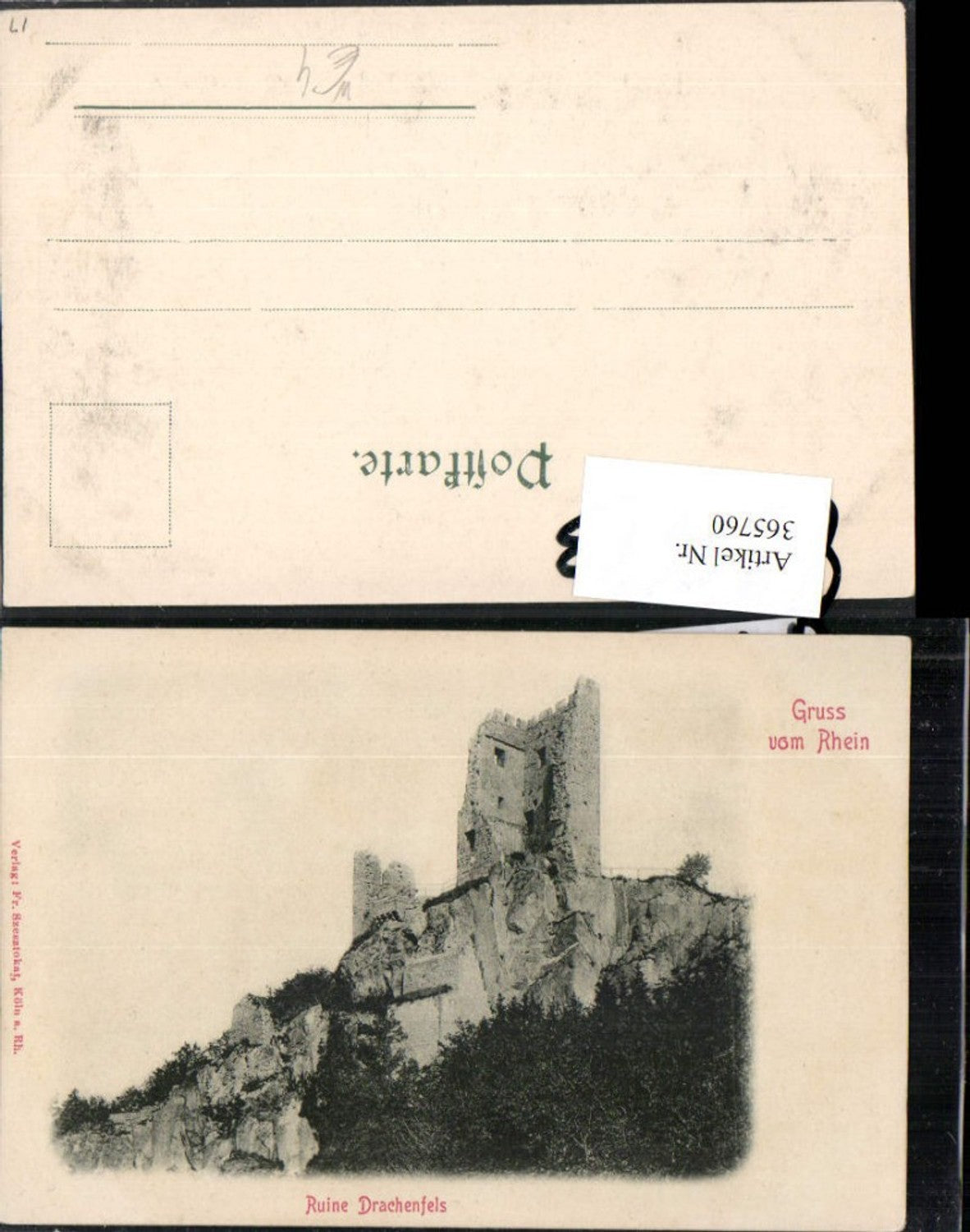 365760,Gruß vom Rhein Rune Drachenfels b. Königswinter