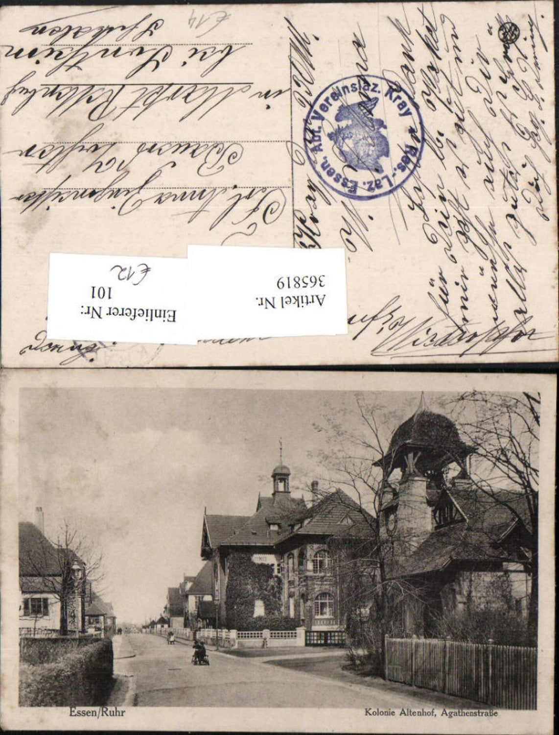 365819,Essen Kolonie Altenhof Agathenstraße Straßenansicht