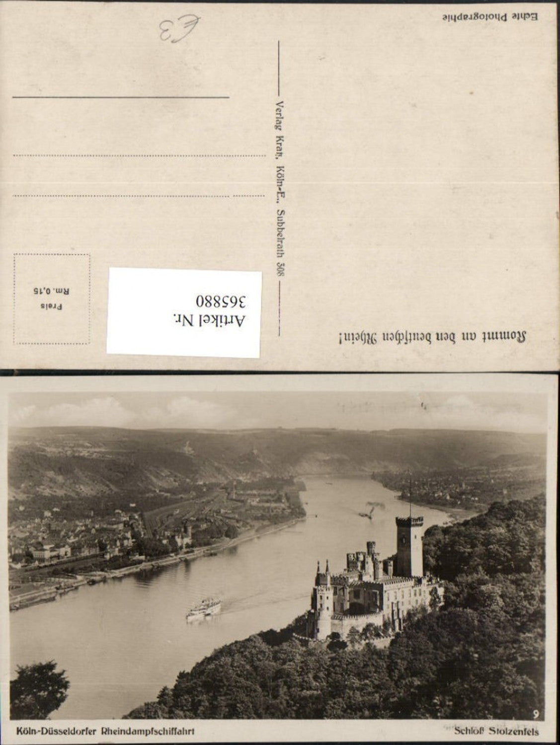 365880,Koblenz Schloss Stolzenfels Köln – Düsseldorfer Rheindampfschifffahrt