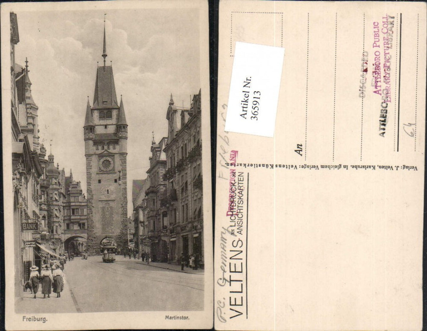 365913,Freiburg im Breisgau Martinstor Tor Straßenansicht