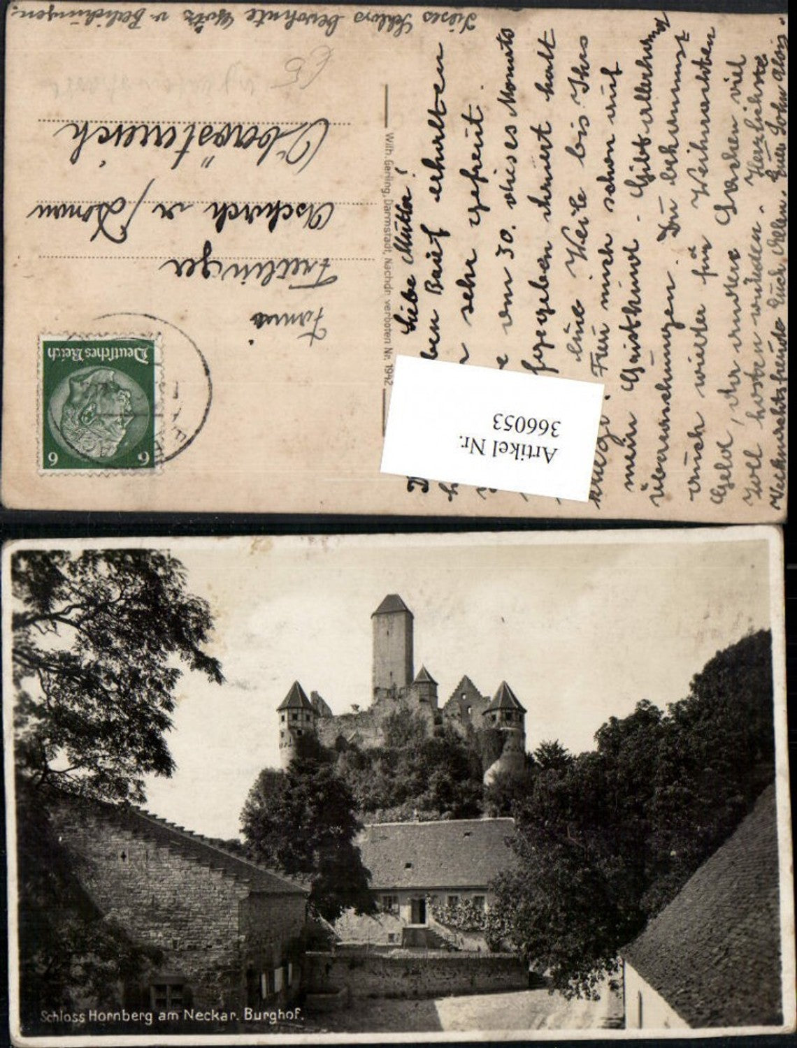 366053,Schloss Hornberg am Neckar Burg Burghof b. Neckarzimmern