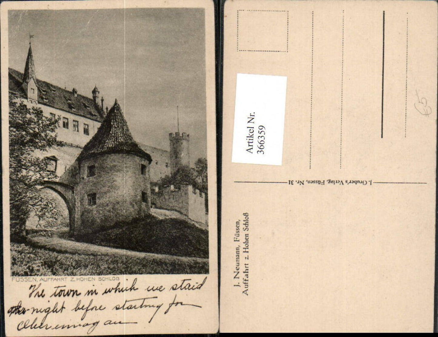 366359,Füssen Auffahrt zum Hohen Schloss