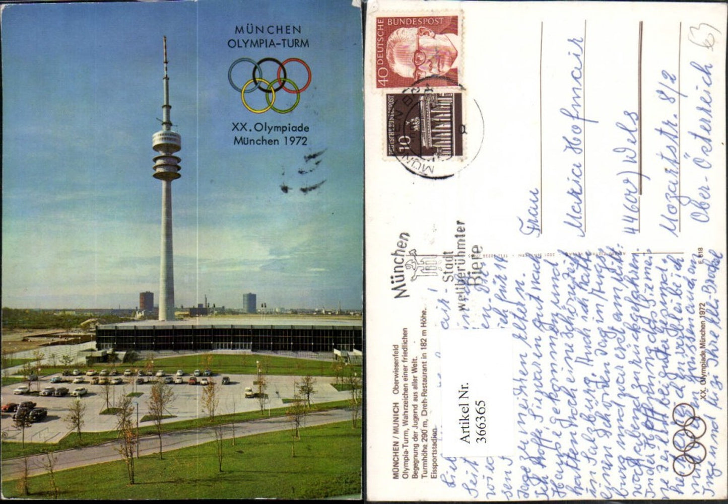 366365,München Oberwiesenfeld Olympia 1972 Olympia-Turm