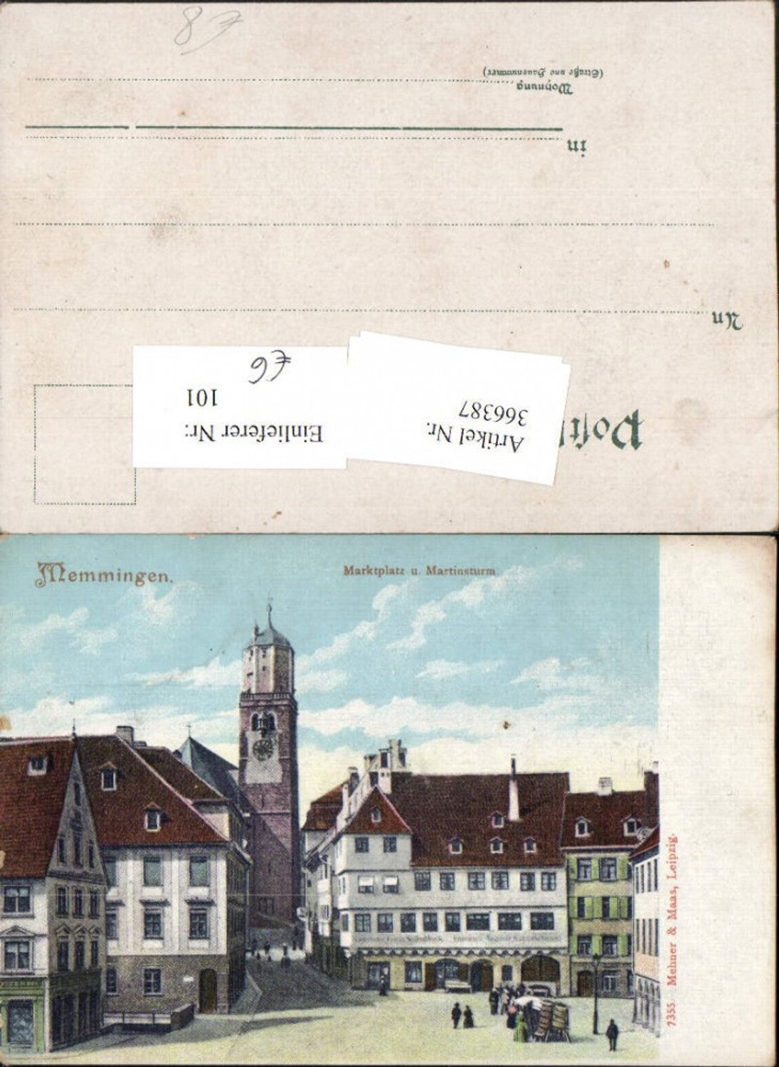 366387,Memmingen Marktplatz u. Martinsturm Turm