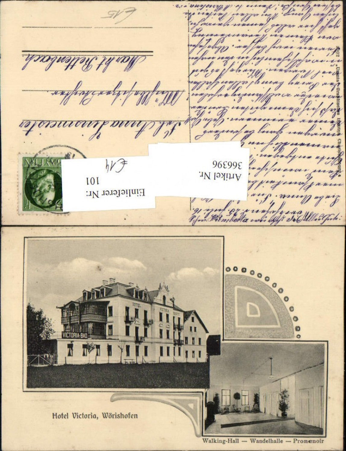 366396,Wörishofen Hotel Victoria Wandelhalle Mehrbildkarte
