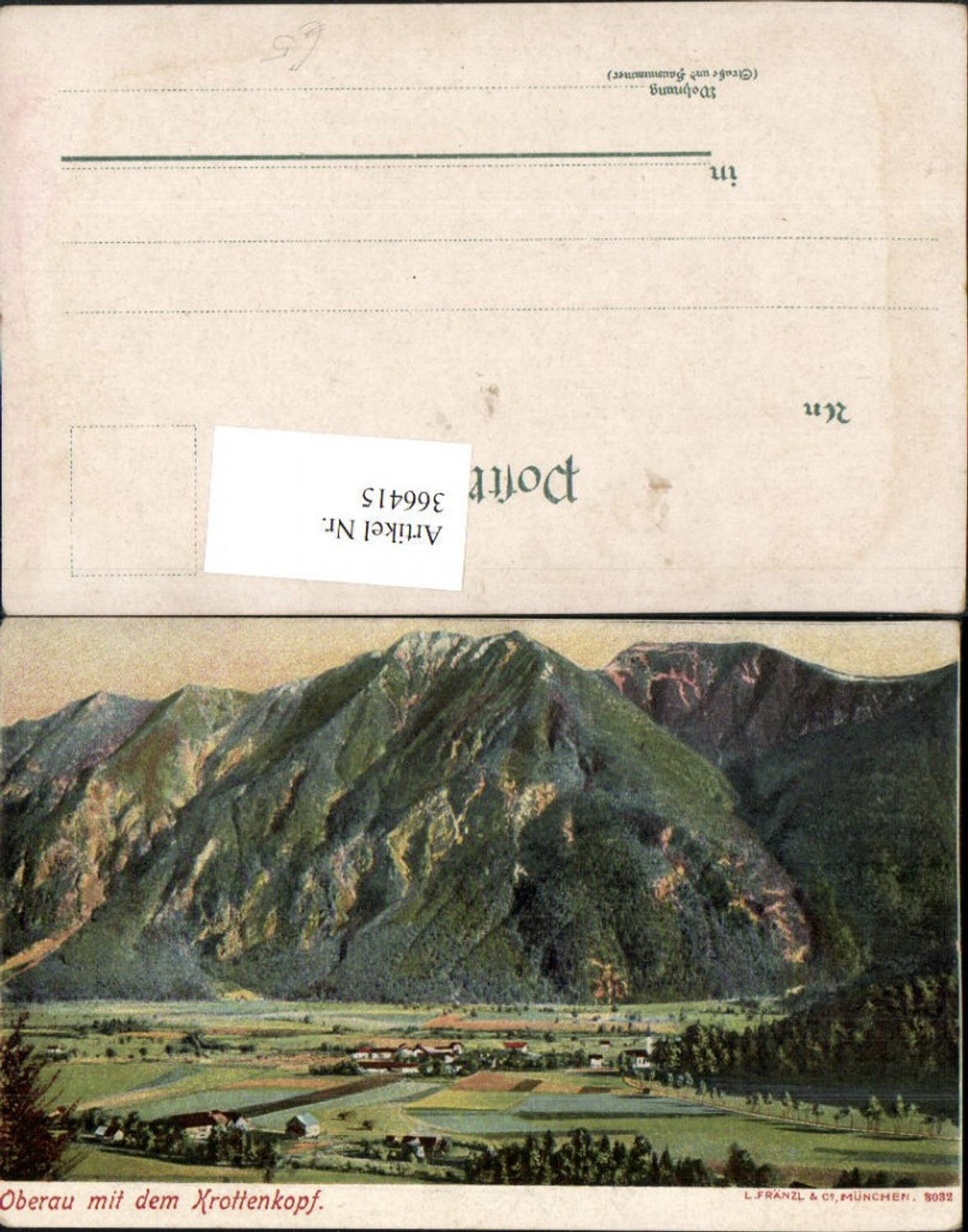 366415,Oberau Totale m. Krottenkopf Bergkulisse