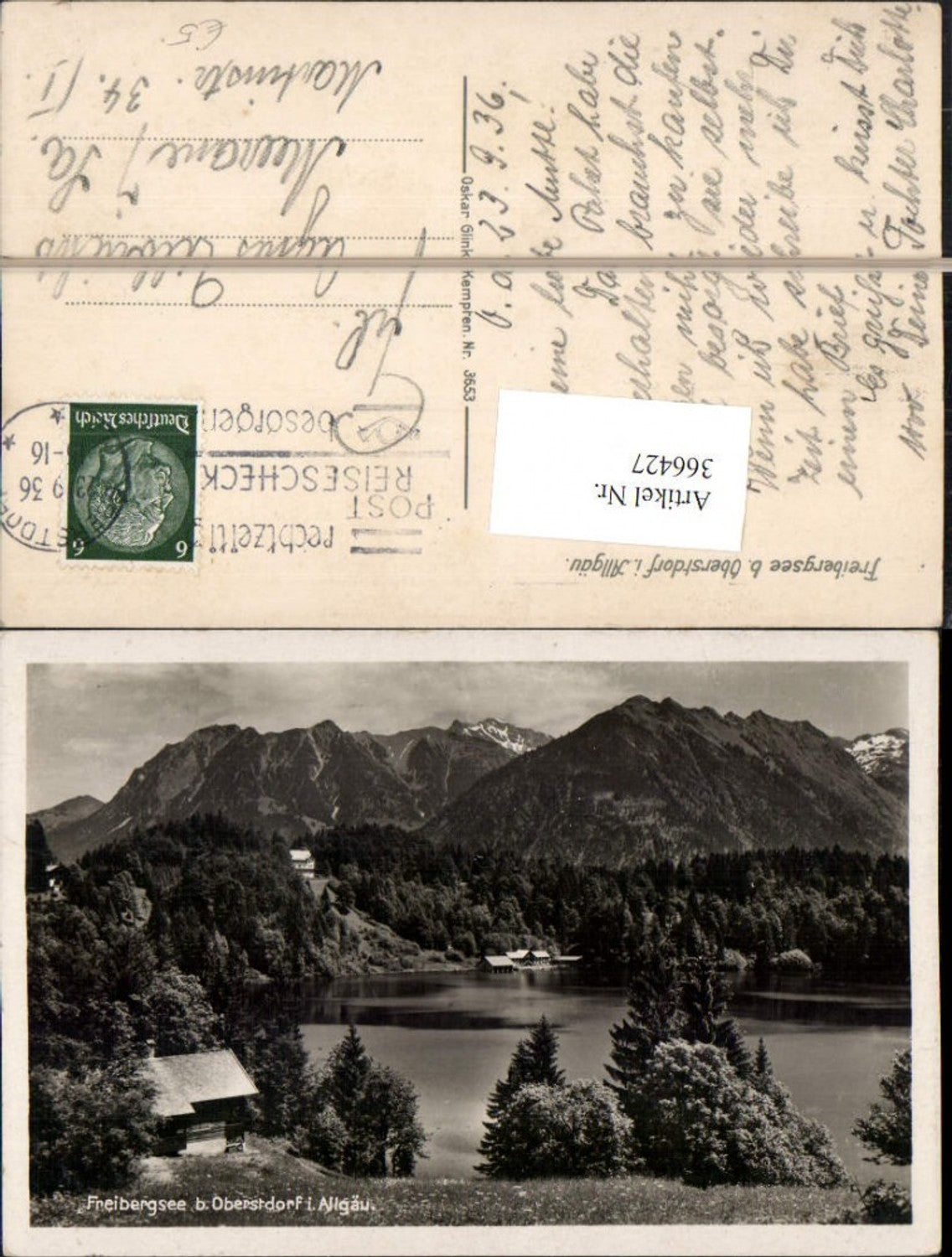 366427,Freibergsee See b. Oberstdorf im Allgäu Bergkulisse