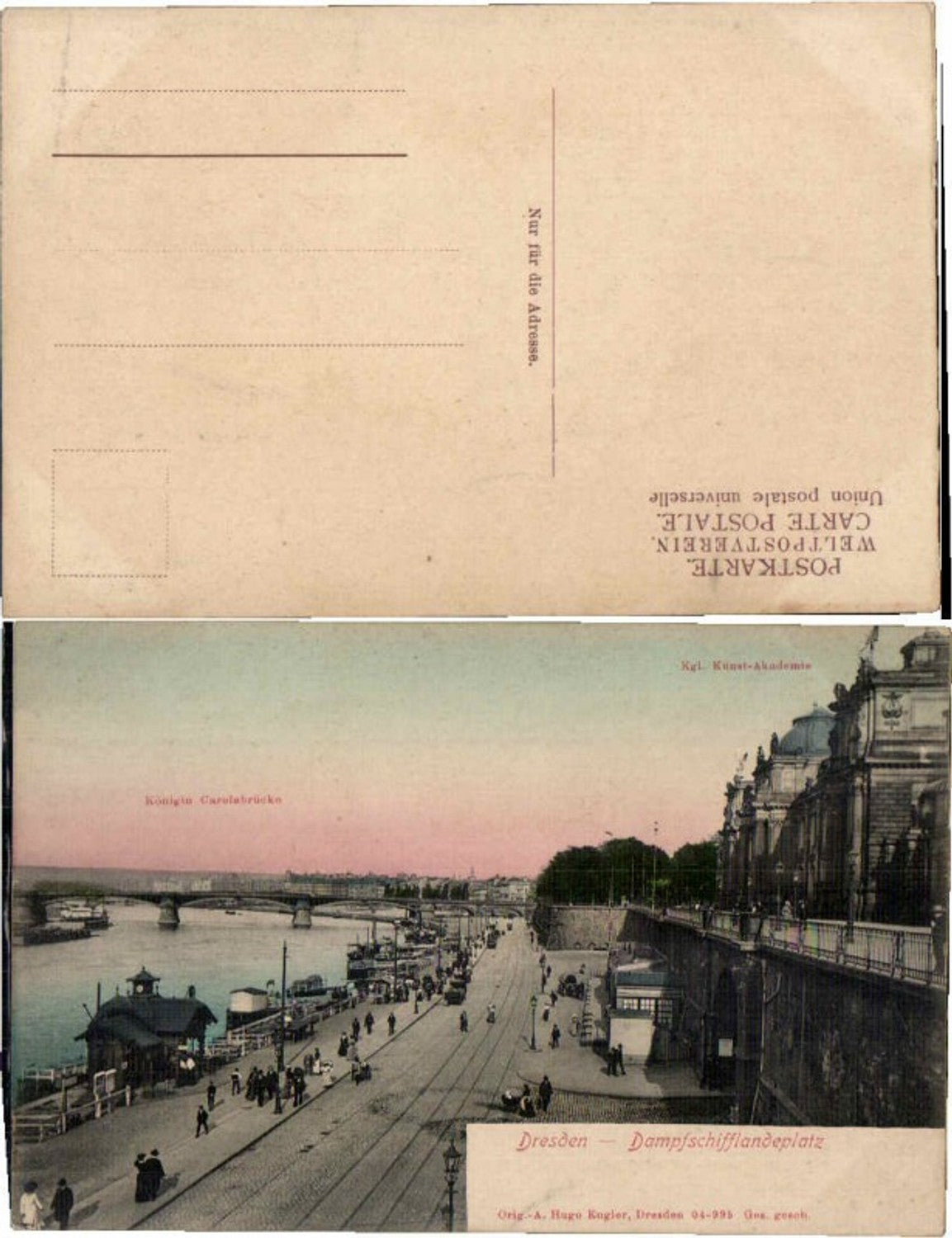 65208, Dresden Steamship Landing Place Promenade 1910