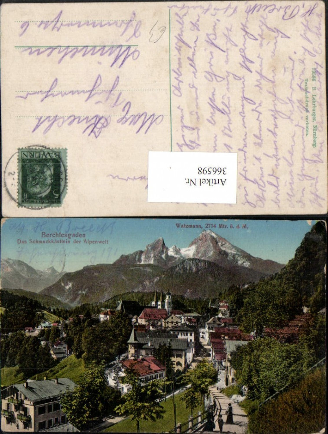 366598,Berchtesgaden Totale m. Watzmann Bergkulisse