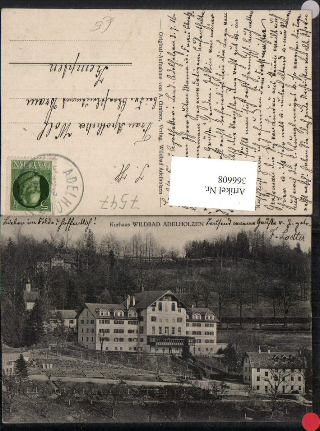 366608,Wildbad Bad Adelholzen b. Siegsdorf Kurhaus