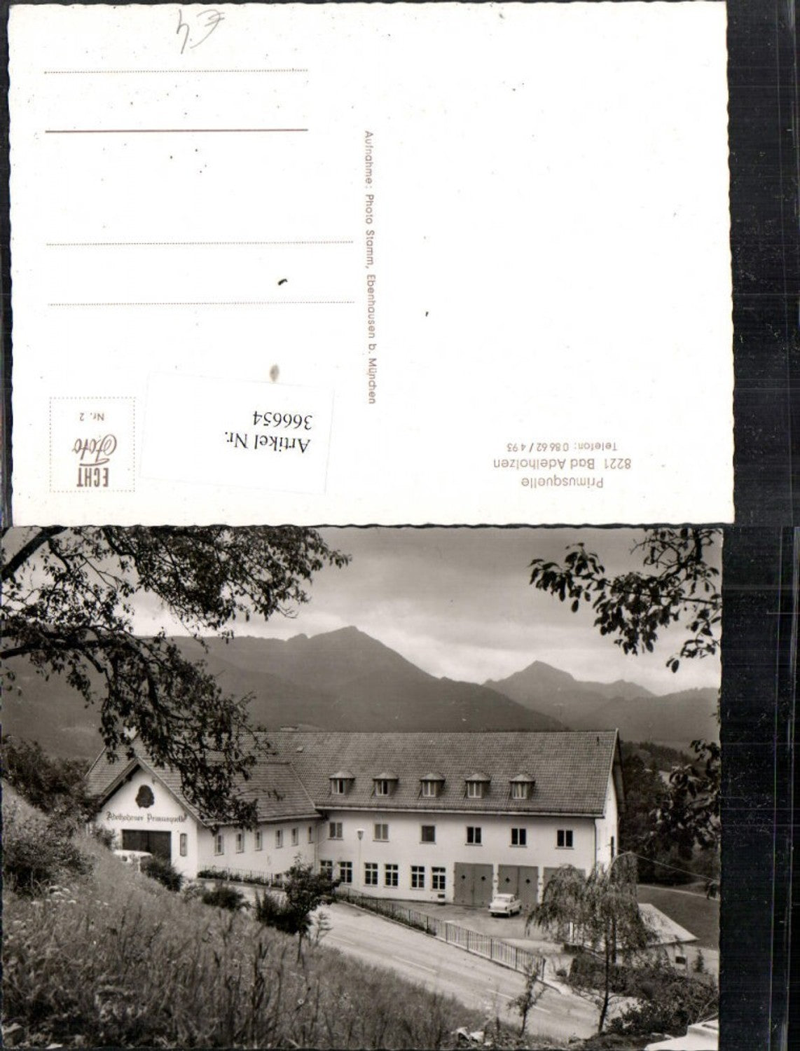 366654,Bad Adelholzen Primusquelle Haus Bergkulisse