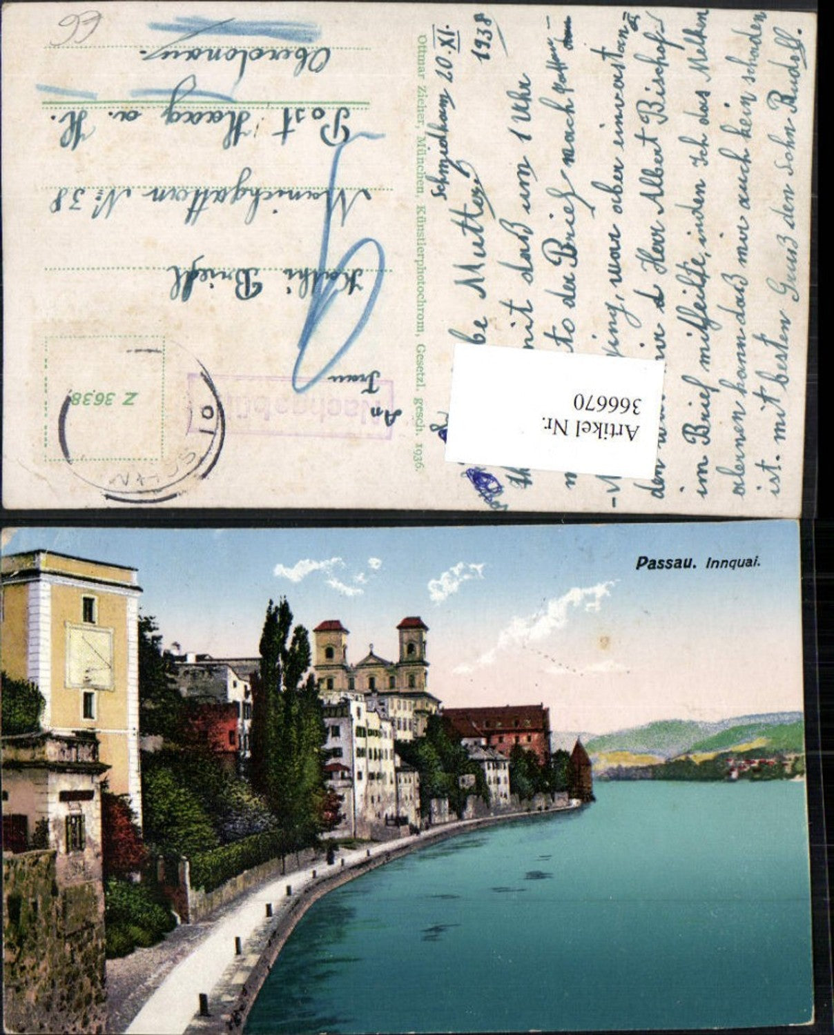 366670,Passau Teilansicht Innquai Quai