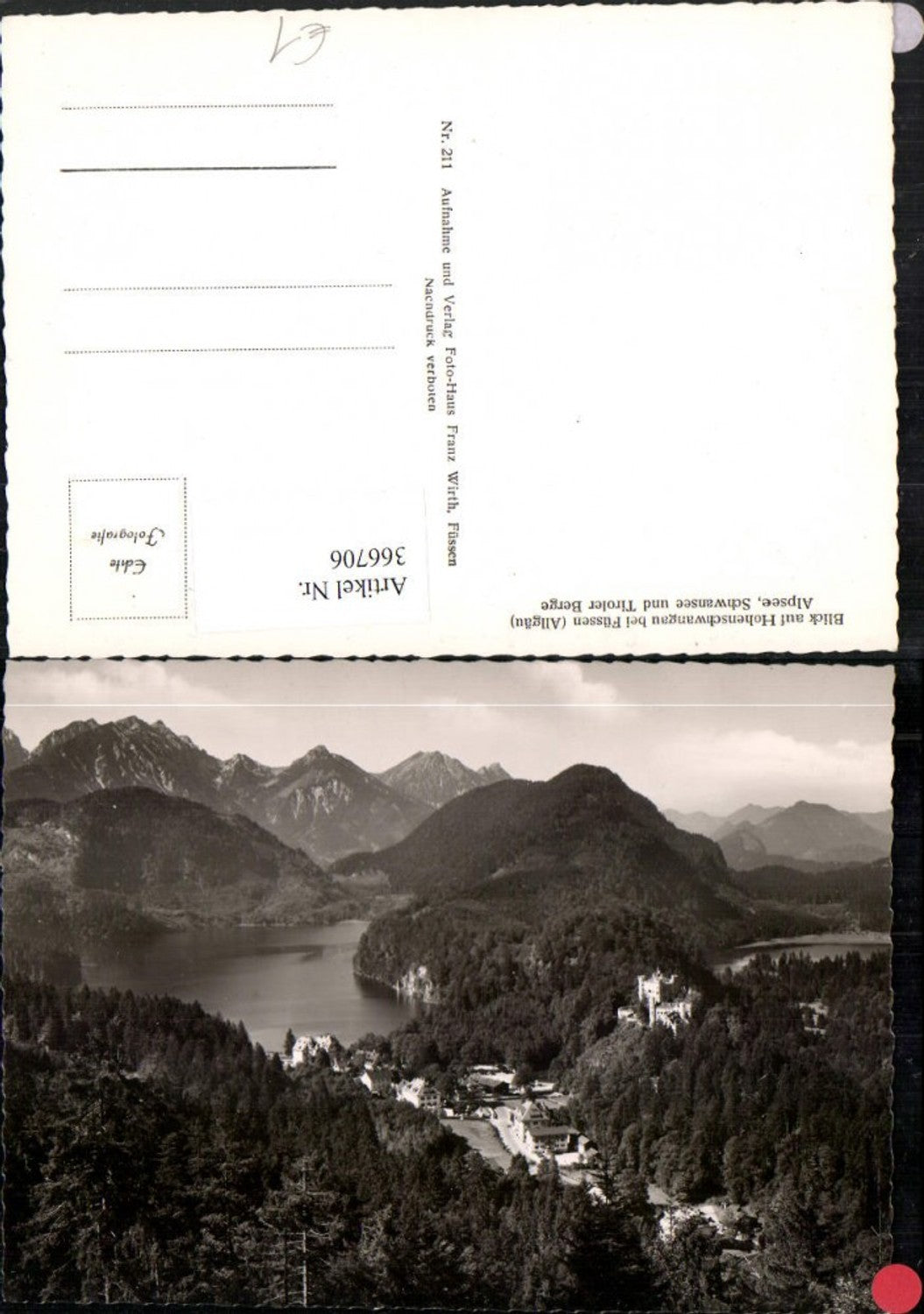 366706,Blick auf Hohenschwangau b. Füssen Bergkulisse