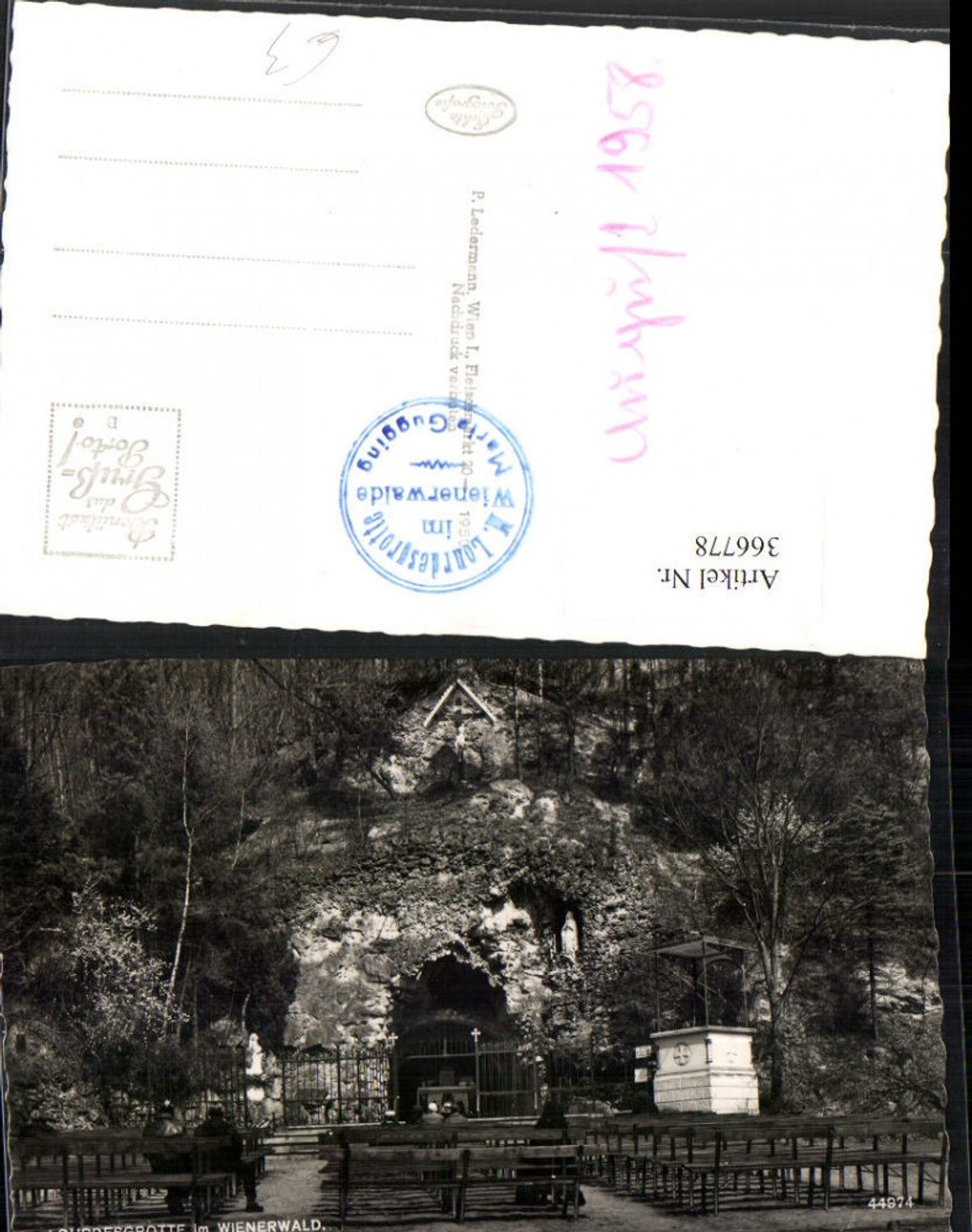 366778,Klosterneuburg Maria Gugging Lourdesgrotte im Wienerwald